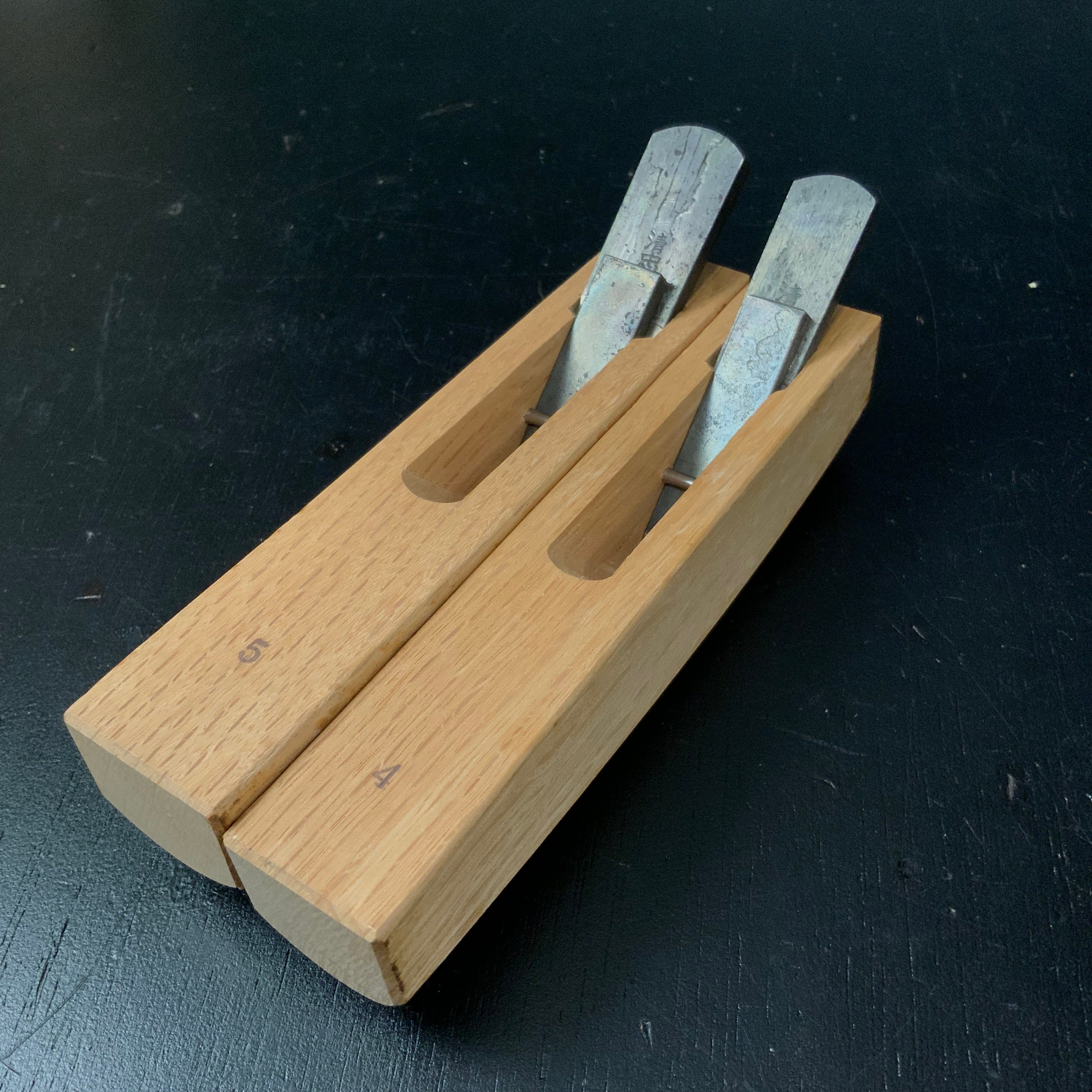 Old stock Kiyotada Spoon bottom plane (Shihosori-Kanna) with Blue steel 掘出し物 清忠 四方反鉋 青紙鋼 12mm 15mm