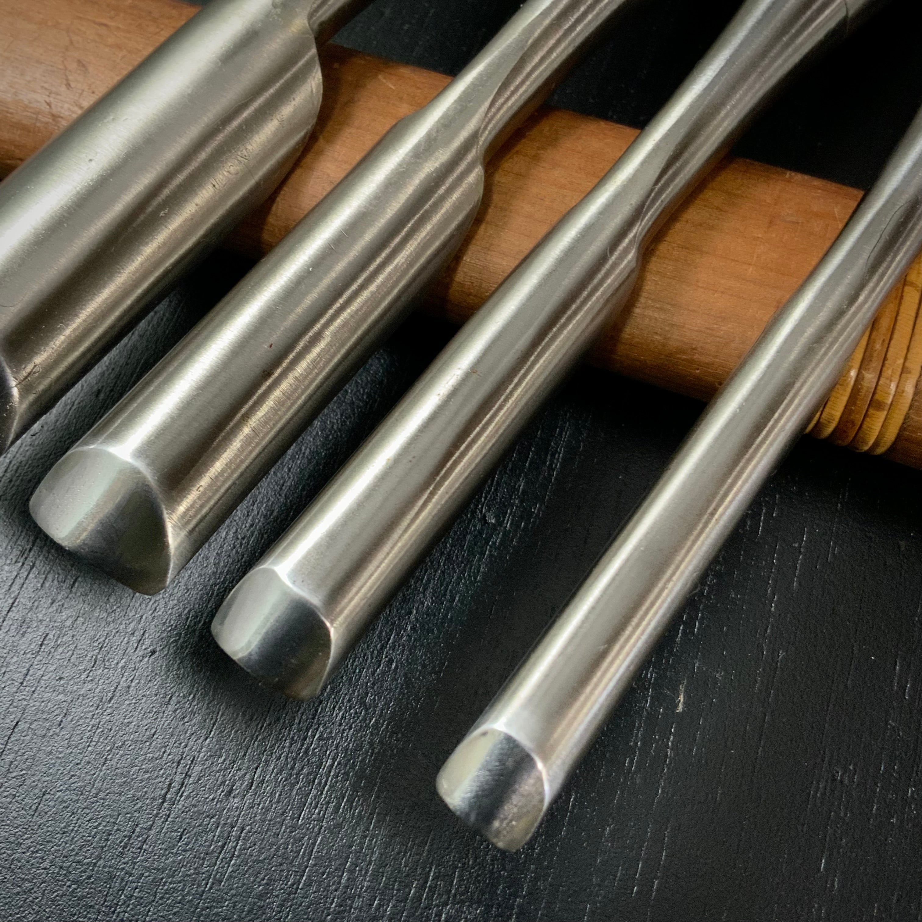 Sukemaru High-Speed Steel Uchimarunomi chisels set 4pc 助丸 ハイス 内丸鑿 Uchimarunomi 4本組