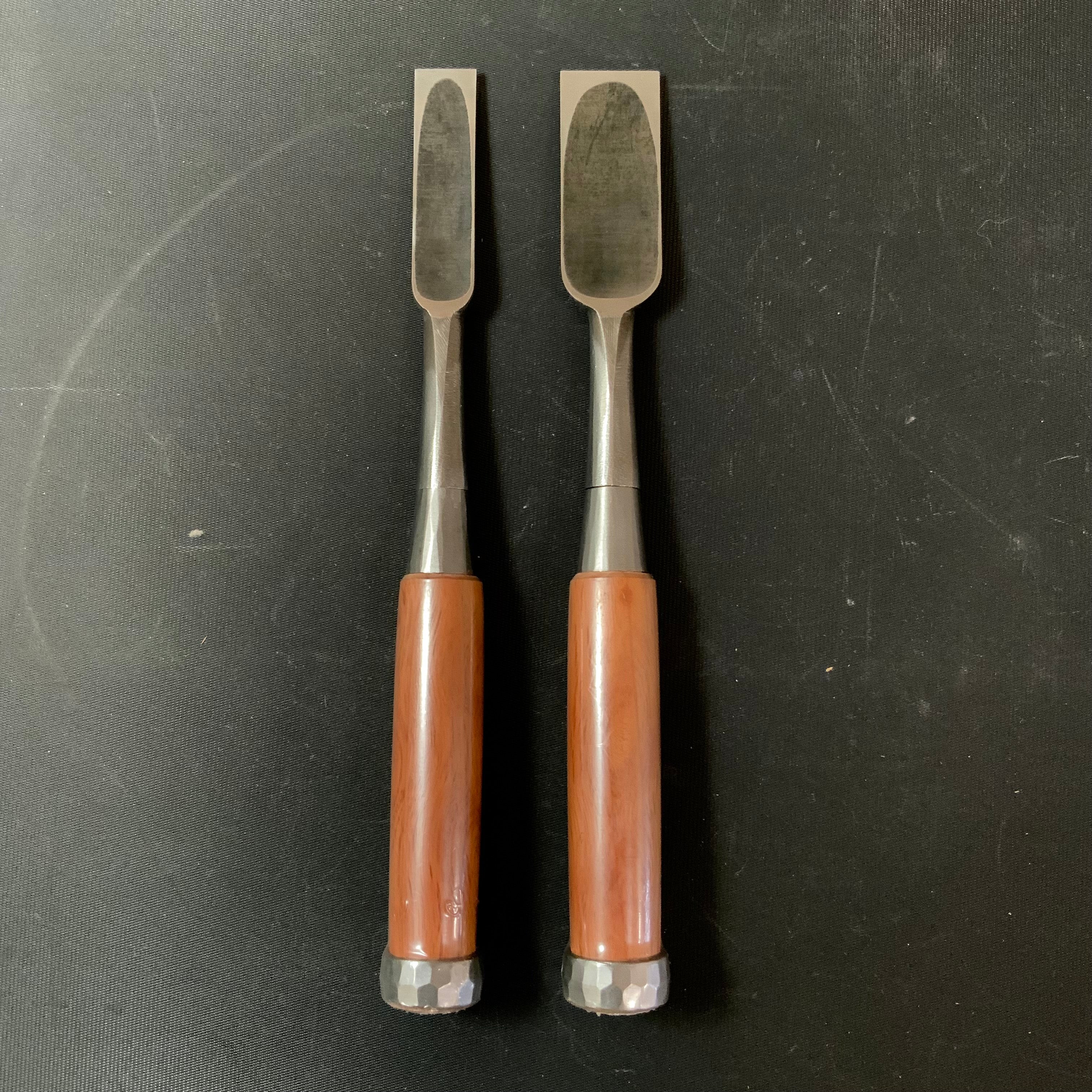 Tasai Bench chisels (Kinari Oirenomi) with blue steel 田斎作 磨き仕上 木成追入鑿