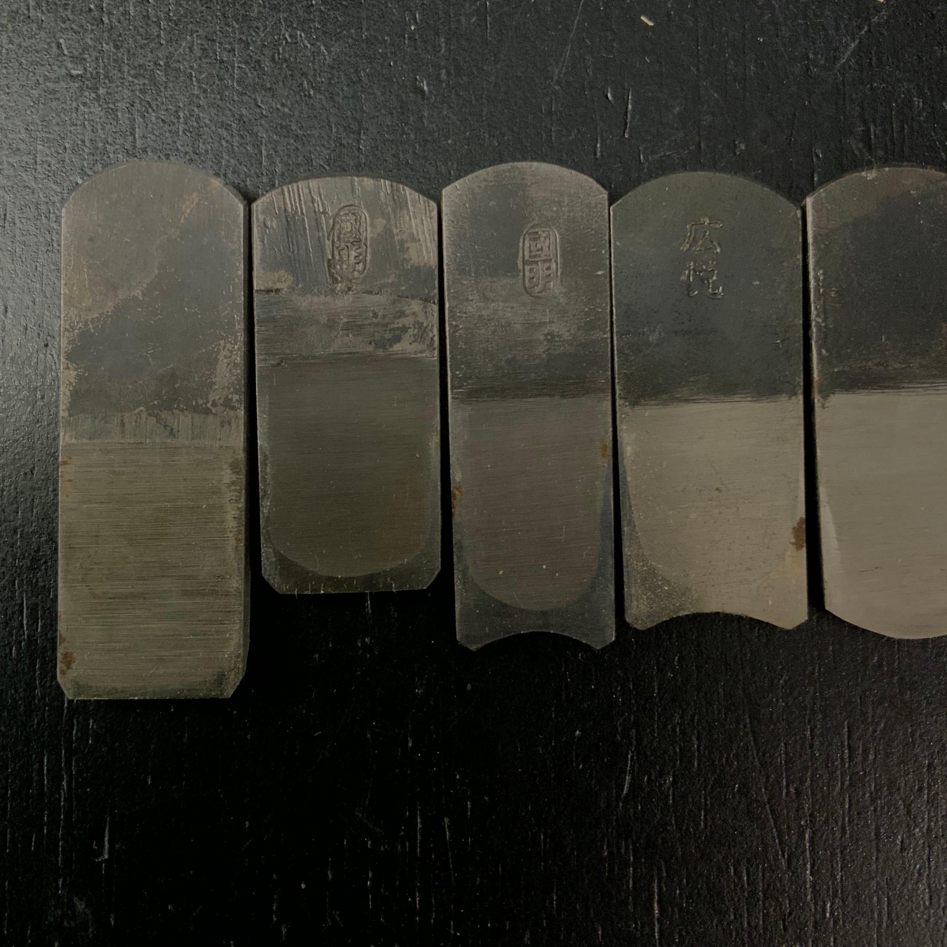 Old stock Kouetsu Mini Plane set (x8 planes) with White steel 掘出し物 広悦 細工組鉋 18mm (八本組)