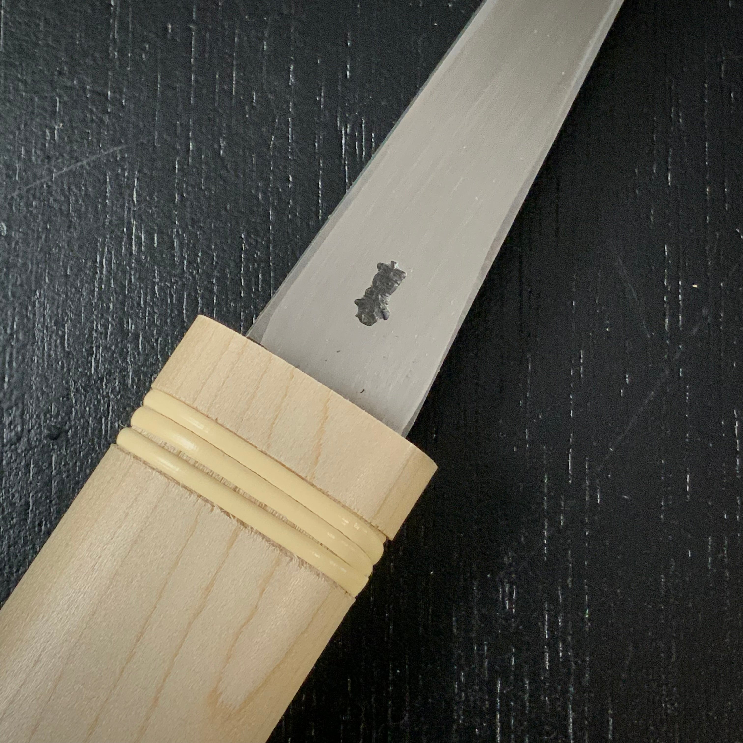 Yoshihide Sakamitsu Kuri Kokatana Left (Carving knife) with white steel 吉秀 三代坂光作 繰小刀 左 120mm