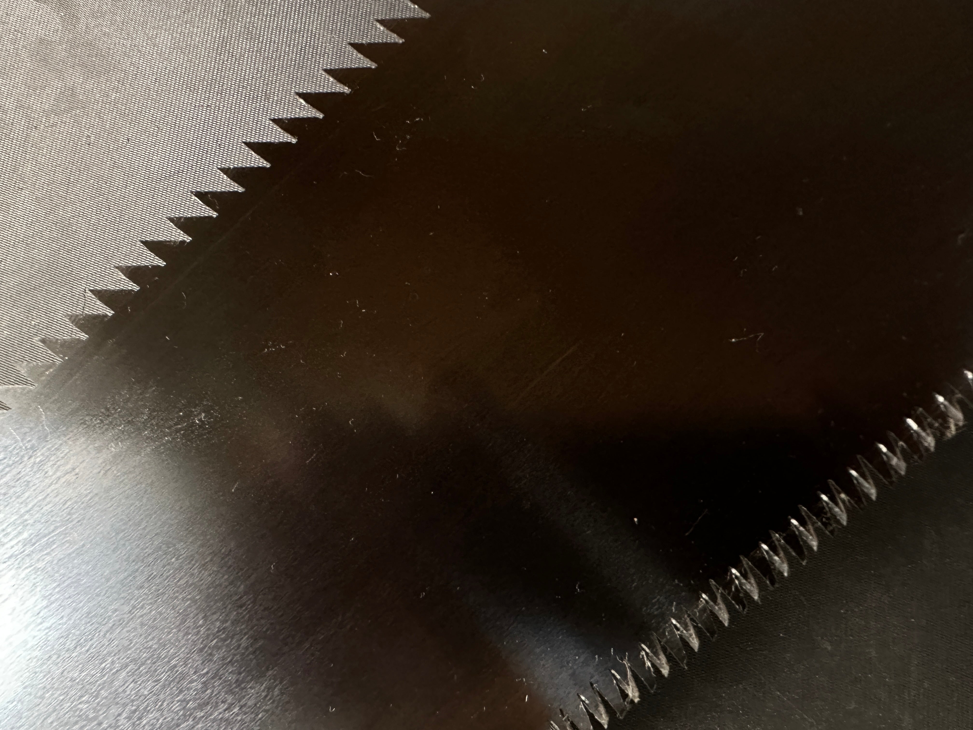 #R16 Ready to use! Old stock Double Edge (Genzo) Saw with Eddy Type Handles set by Kurashige 直ぐ使い 倉重栄助 目立 渦巻き柄 両刃鋸 300mm