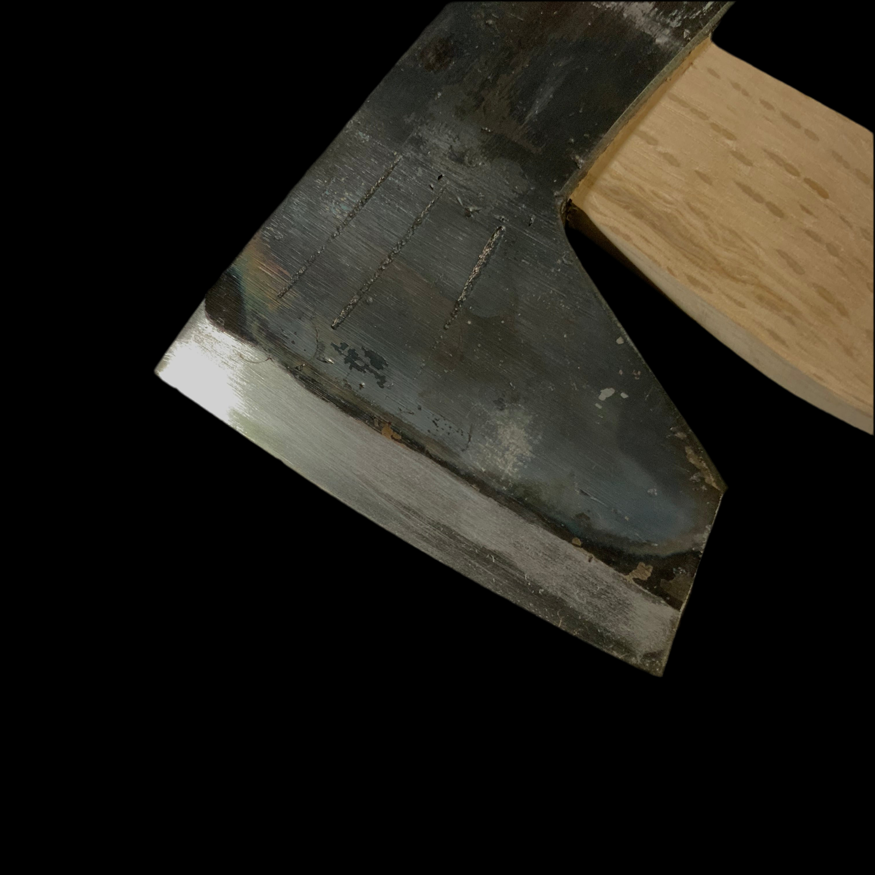 全鋼銀杏型手斧 500g 柄付 All steel ginnan-shaped Japanese Carpenter's Axe with handle