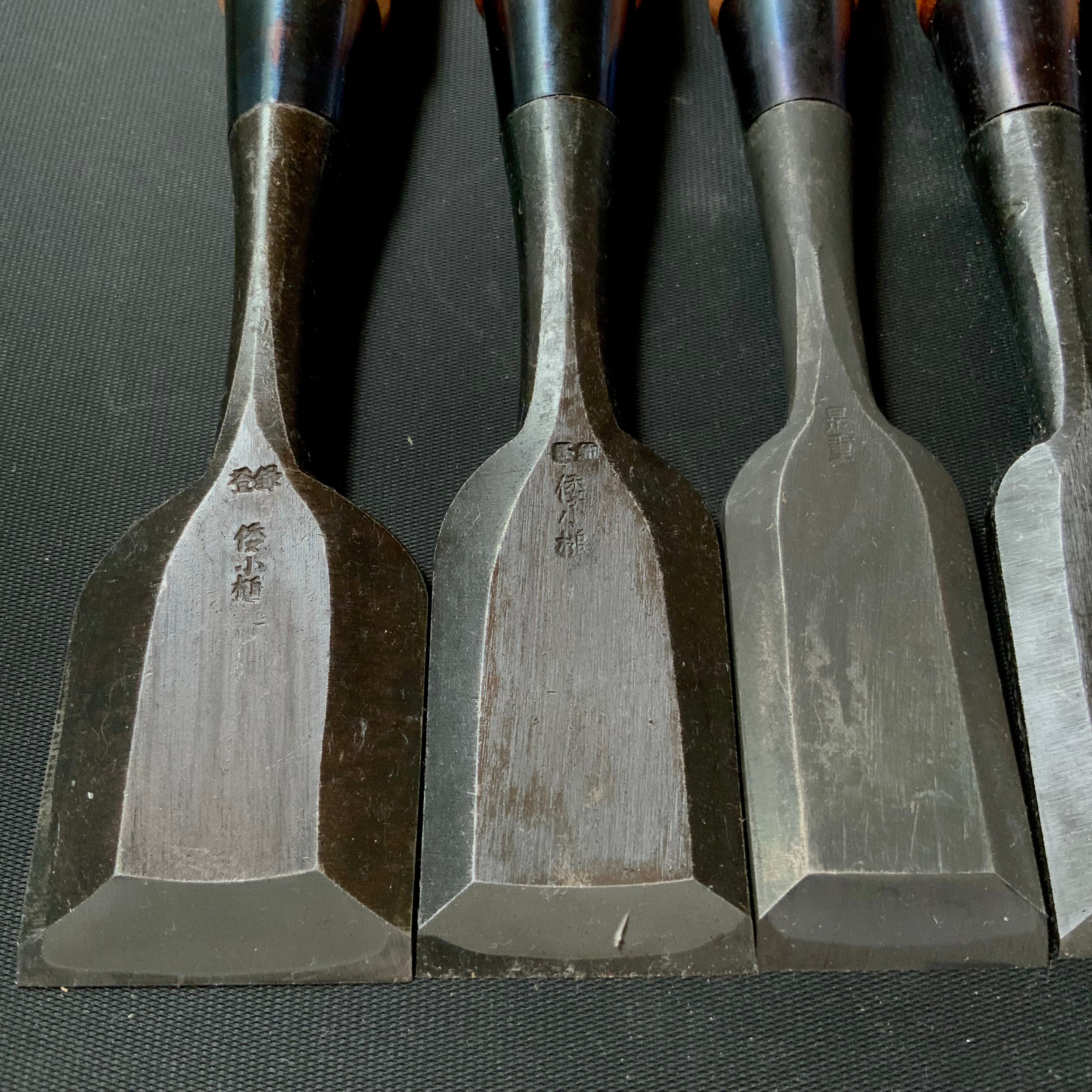 #M151 Mixed set for beginner Bench chisels set by unknown smith バラ鑿合わせ 初心者におすすめ 追入組鑿作者不明