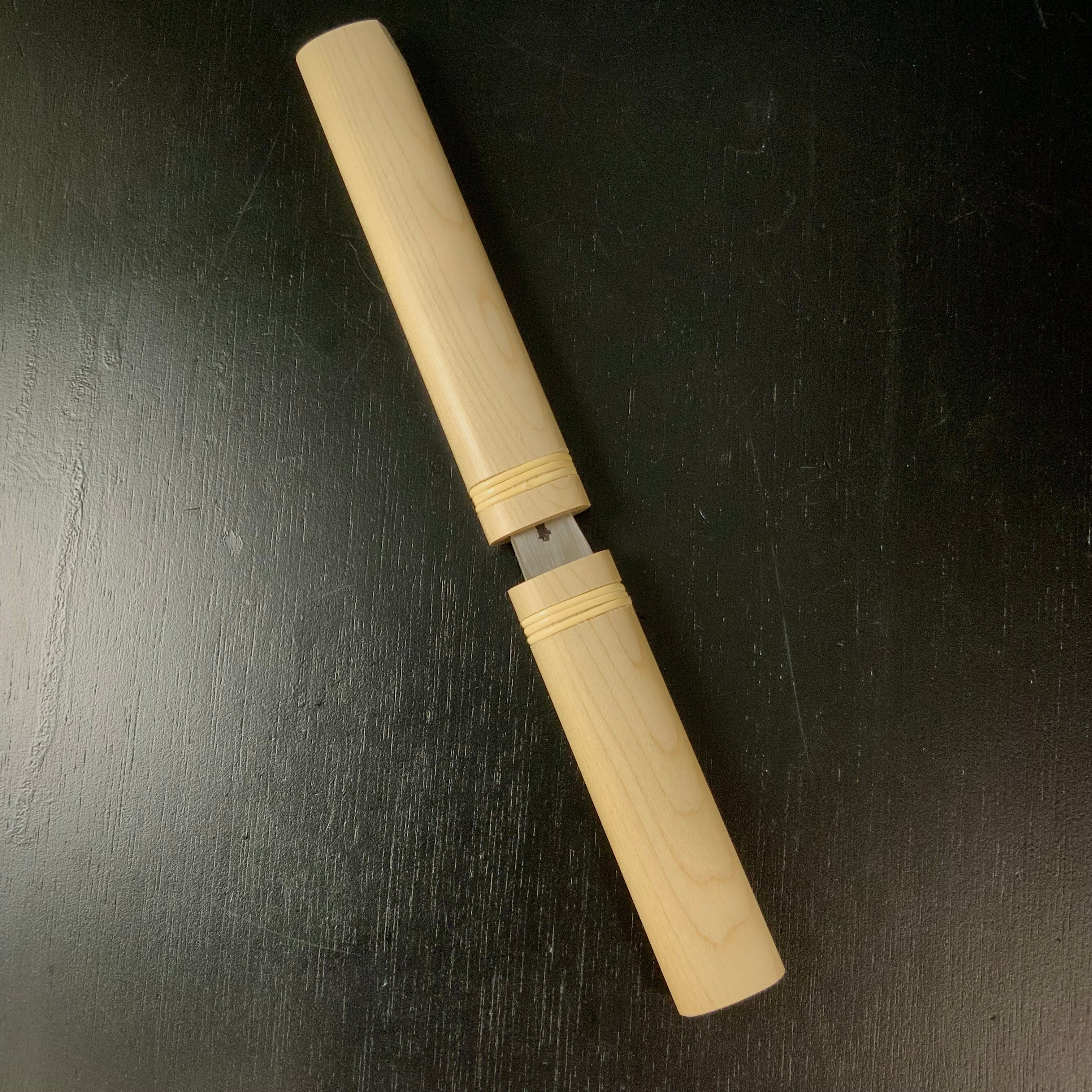 Yoshihide Sakamitsu Kuri Kokatana Left (Carving knife) with white steel 吉秀 三代坂光作 繰小刀 左 120mm