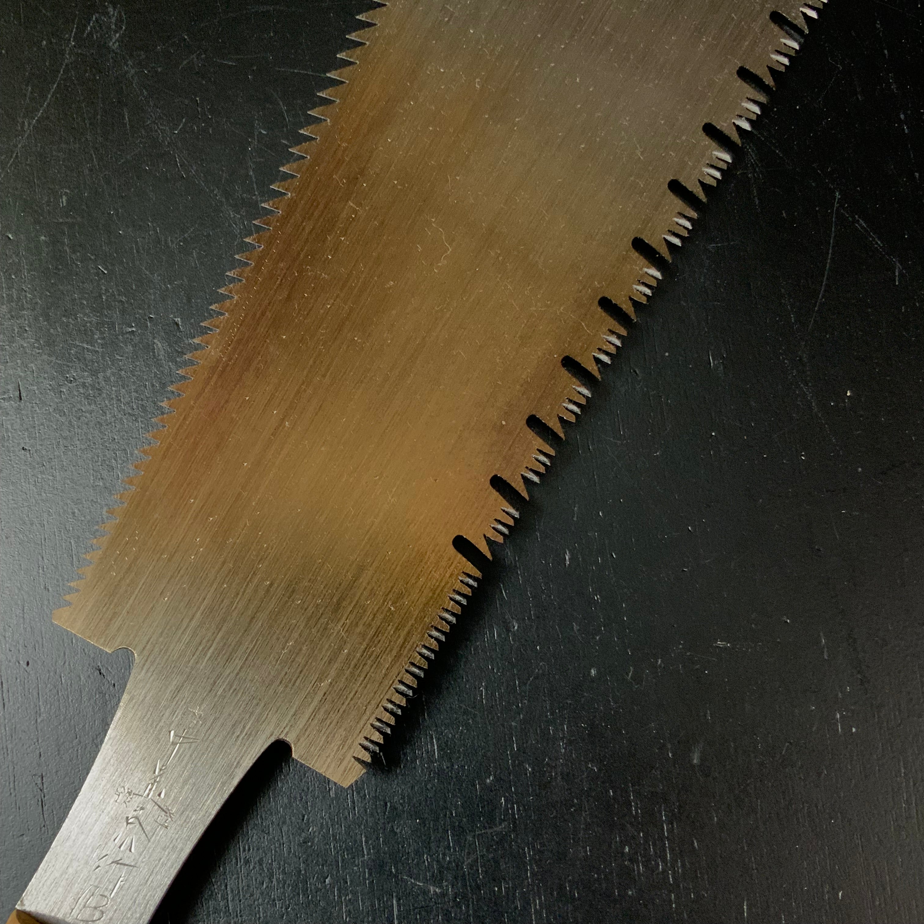 #198 Nagakatsu Double Edge (Ryoba) Saw with Eddy Type Handles For Soft Wood 長勝鋸 両刃鋸 渦巻き柄 針葉材用 270mm