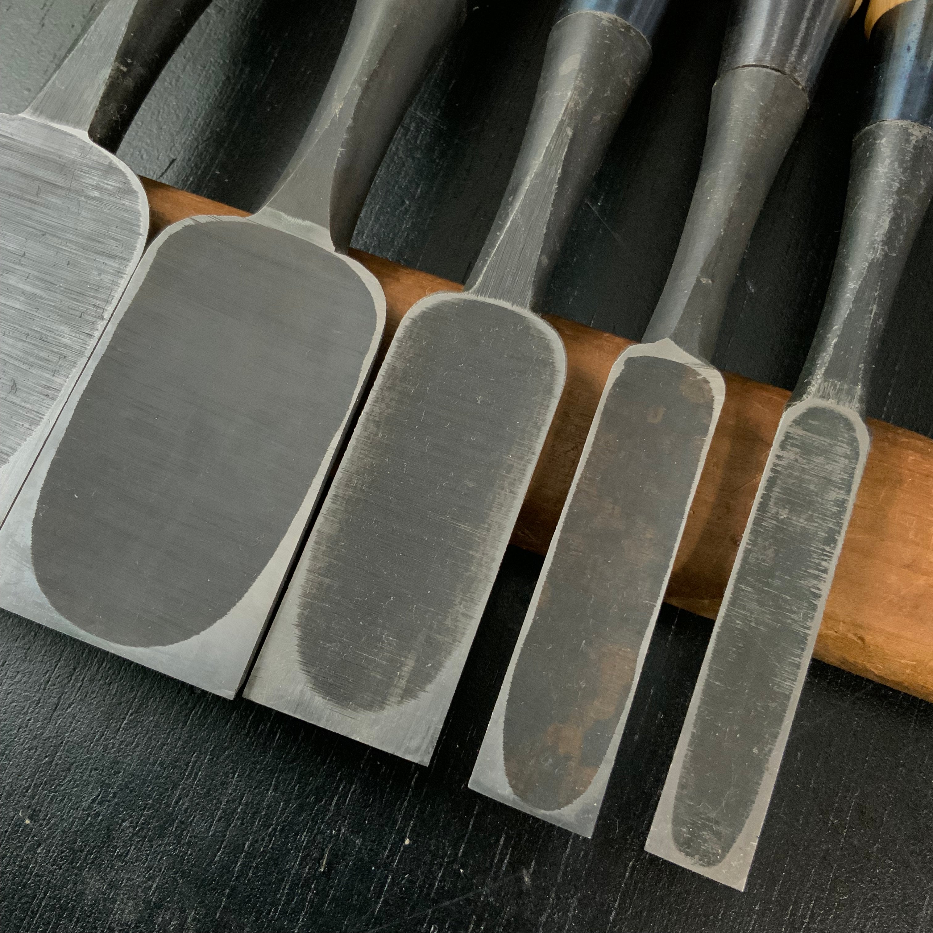 Ioroi Bench chisels White Steel (Oirenomi) 五百蔵作 追入鑿