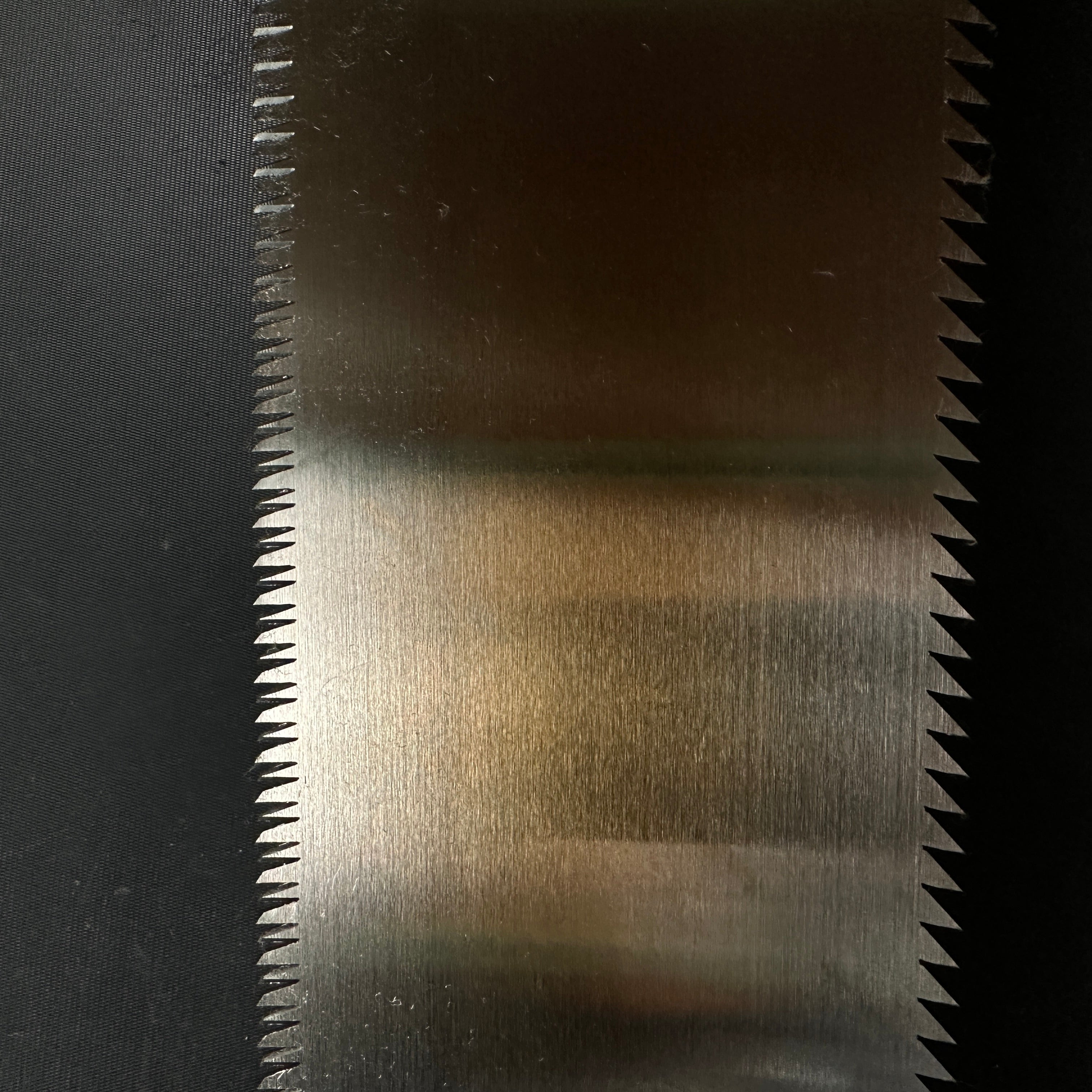 #R17 Ready to use! Old stock Double Edge (Genzo) Saw with Eddy Type Handles set by Kurashige 直ぐ使い 倉重栄助 目立 渦巻き柄 両刃鋸 300mm