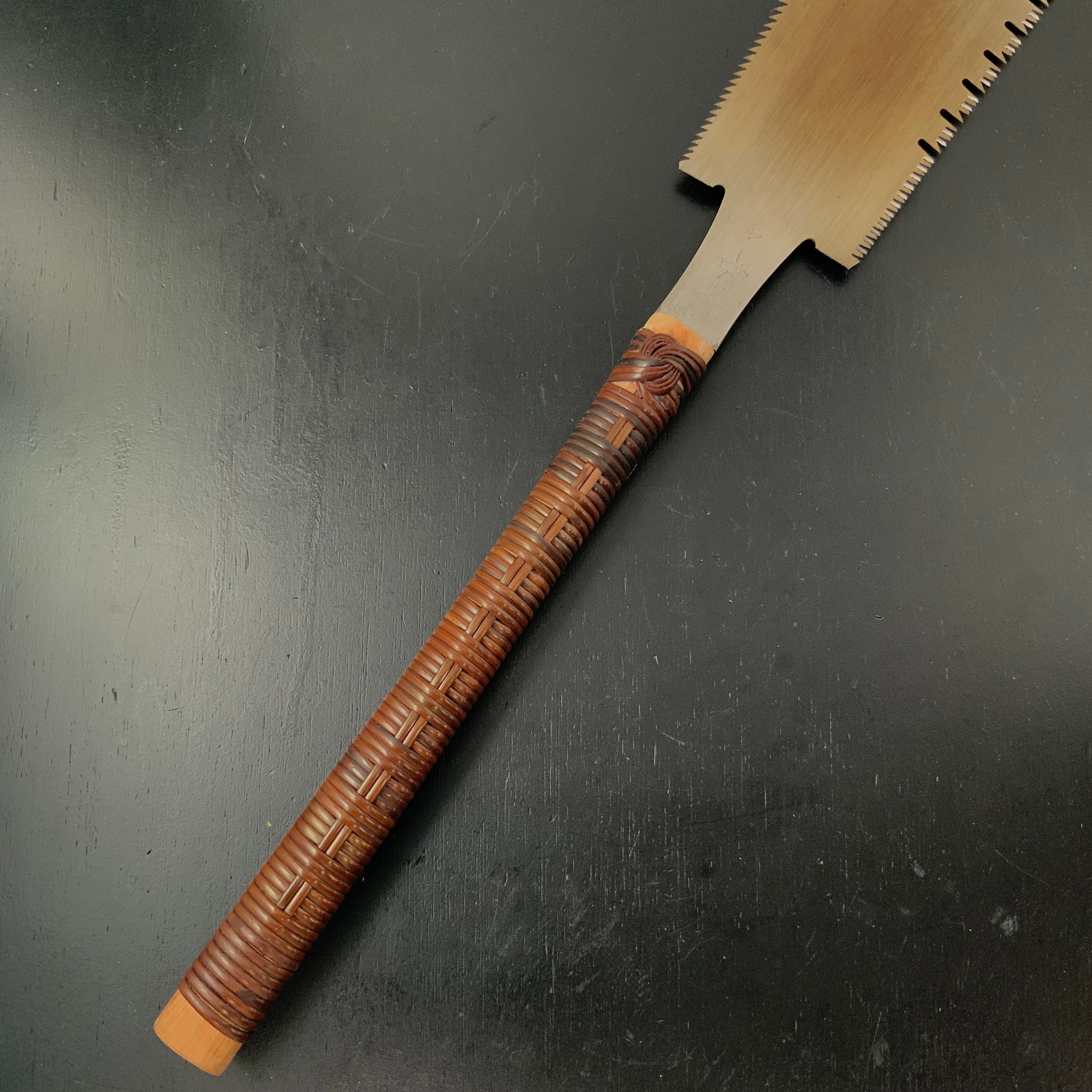 #192 Nagakatsu Double Edge Saw Eddy Type Handles set by Kurashige for softwood 長勝鋸 渦巻き柄 両刃鋸 針葉材用 270mm