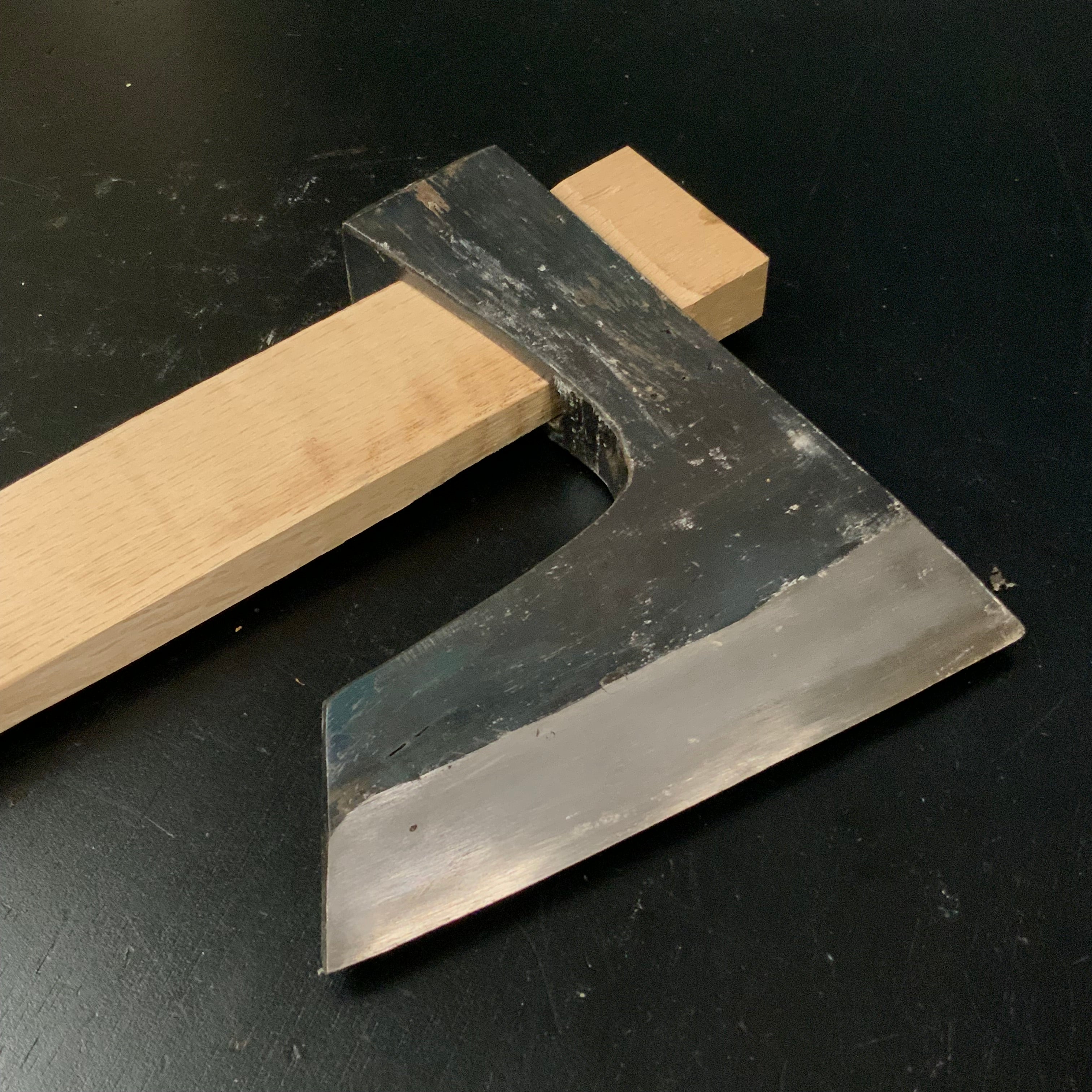 #Mk22 Old stock Japanese Carpenter's Axe 掘出し物 鉞 木割り斧 Masakari