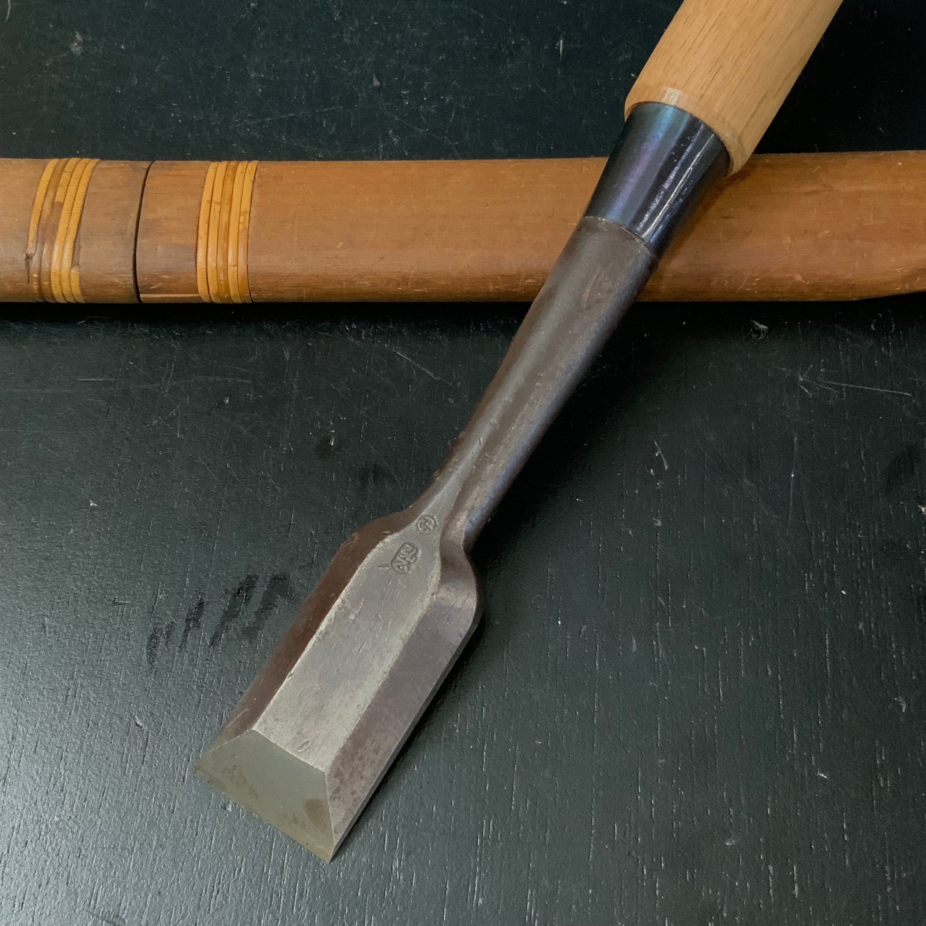 used Hiromasa Bench chisels (Oirenomi) by Hasegawa Fujisaku 中古品 長谷川藤作氏 弘正 追入鑿 30mm oirenomi