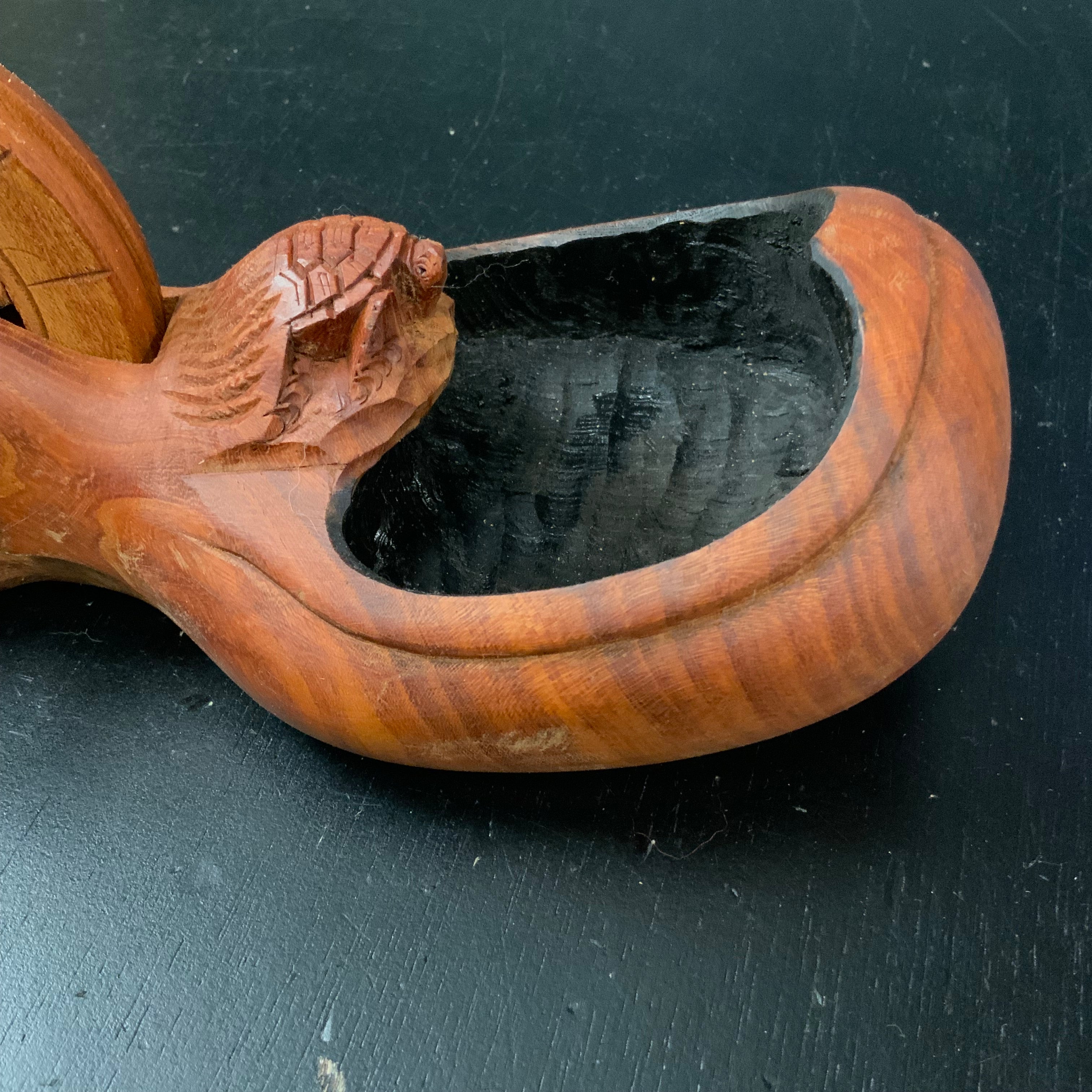 #ST50 Japanese Carpenter Ink Pot Traditional Measuring Tools Sumitsubo by Masasumi 正清作 亀 墨壺 欅 255mm