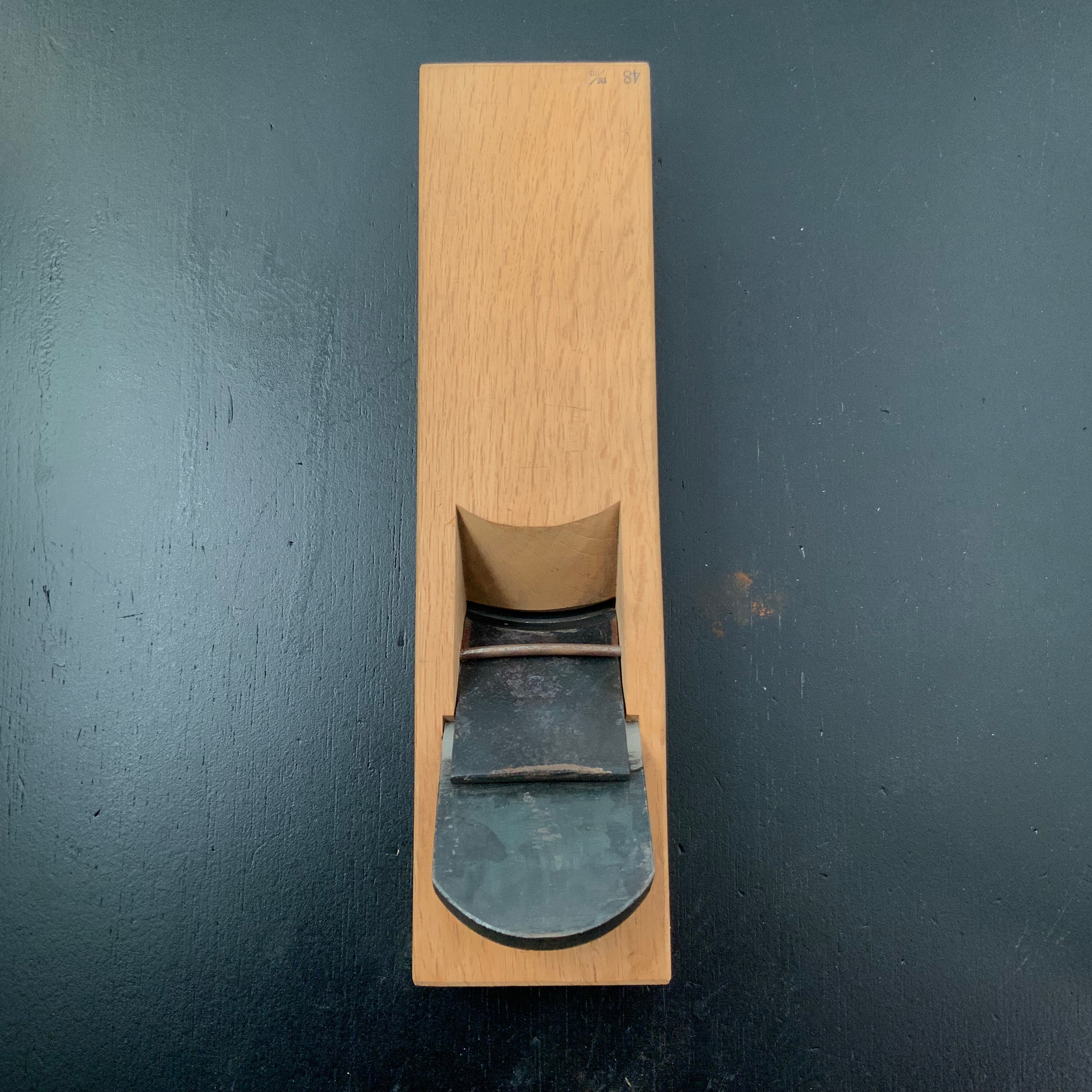 ♯3 Old stock unknown Small Rounding Plane (Uchimaru Kanna) 掘出し物 無名 内丸鉋