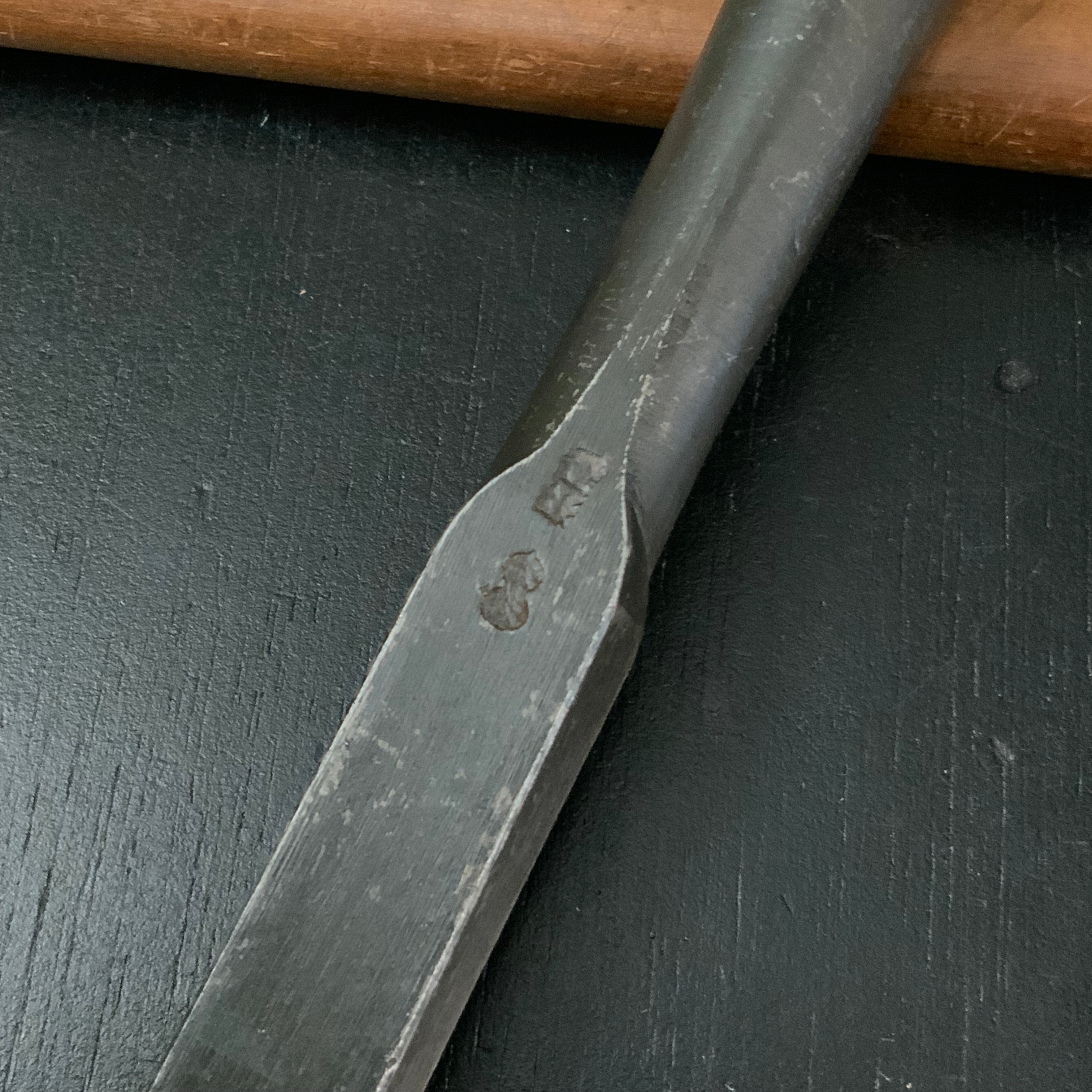 Old stock Hidari Hisasaku 2rd Timber chisels by Ikegami Takanobu 池上喬庸作 二代目左久作 叩き鑿 Tatakinomi 18mm