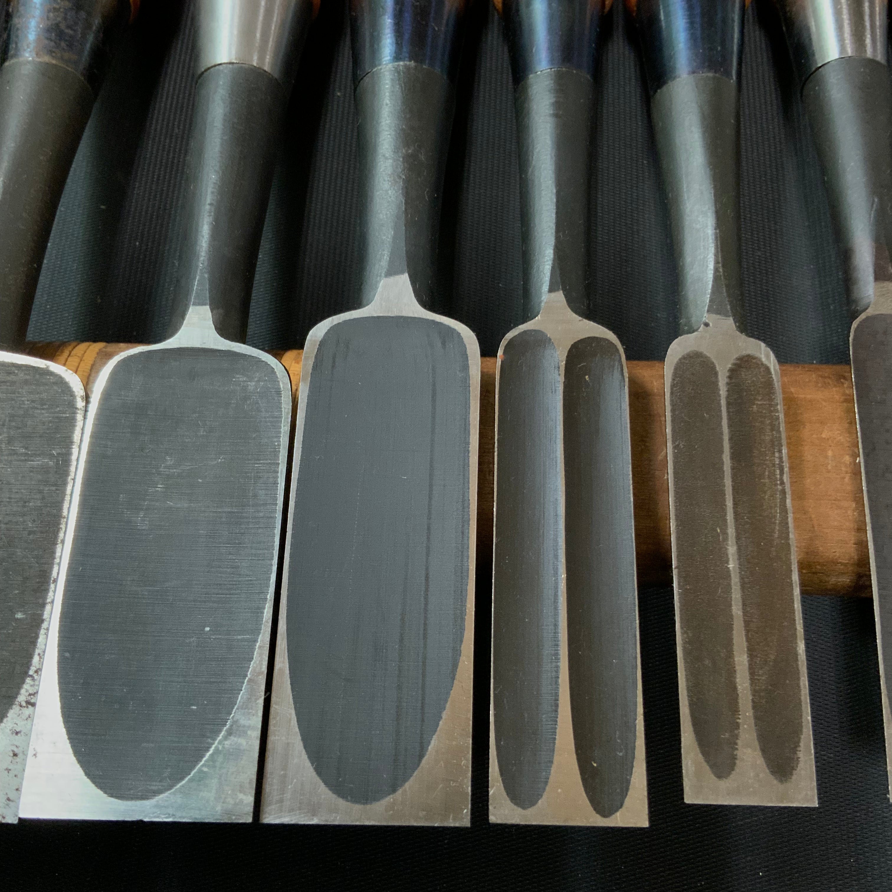 #M144 Mixed set for beginner Bench chisels set by unknown smith バラ鑿合わせ 初心者におすすめ 追入組鑿作者不明