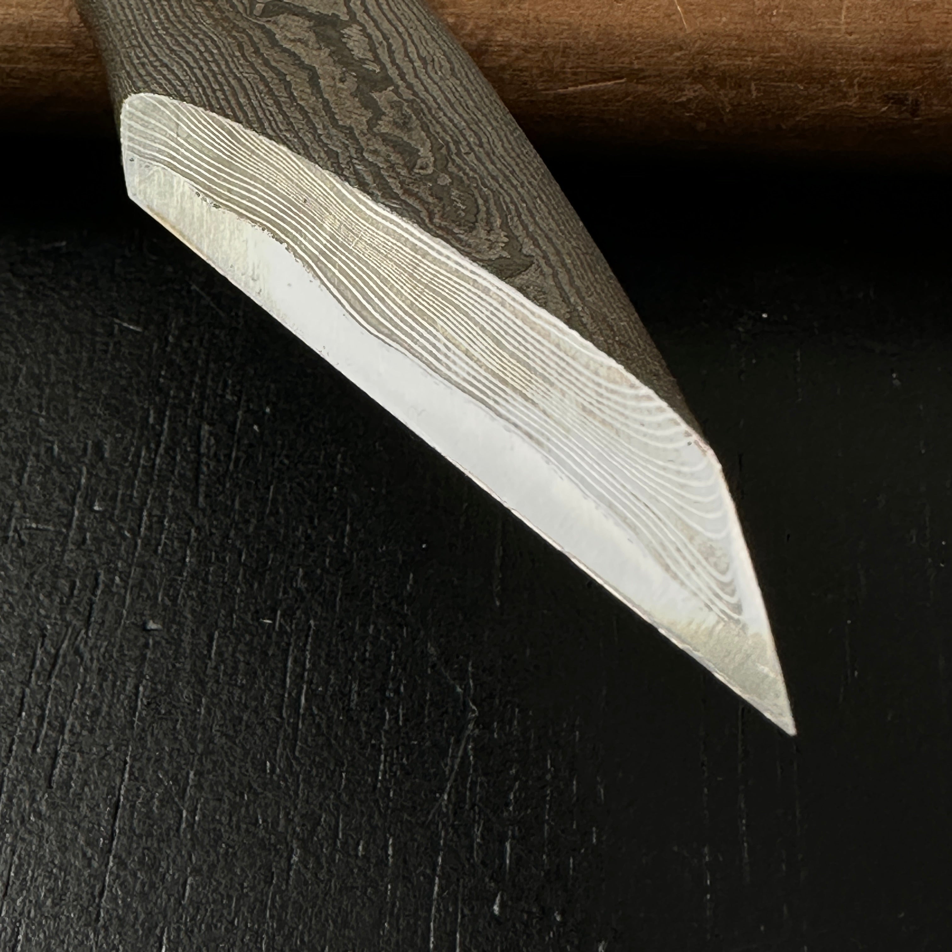 Old stock Nenrin(treeRing) Snakes Kiridashi Knives by Kunikei 3rd Right hand 掘出し物 三代目国慶作 年輪 巳 切出し小刀 21mm 右