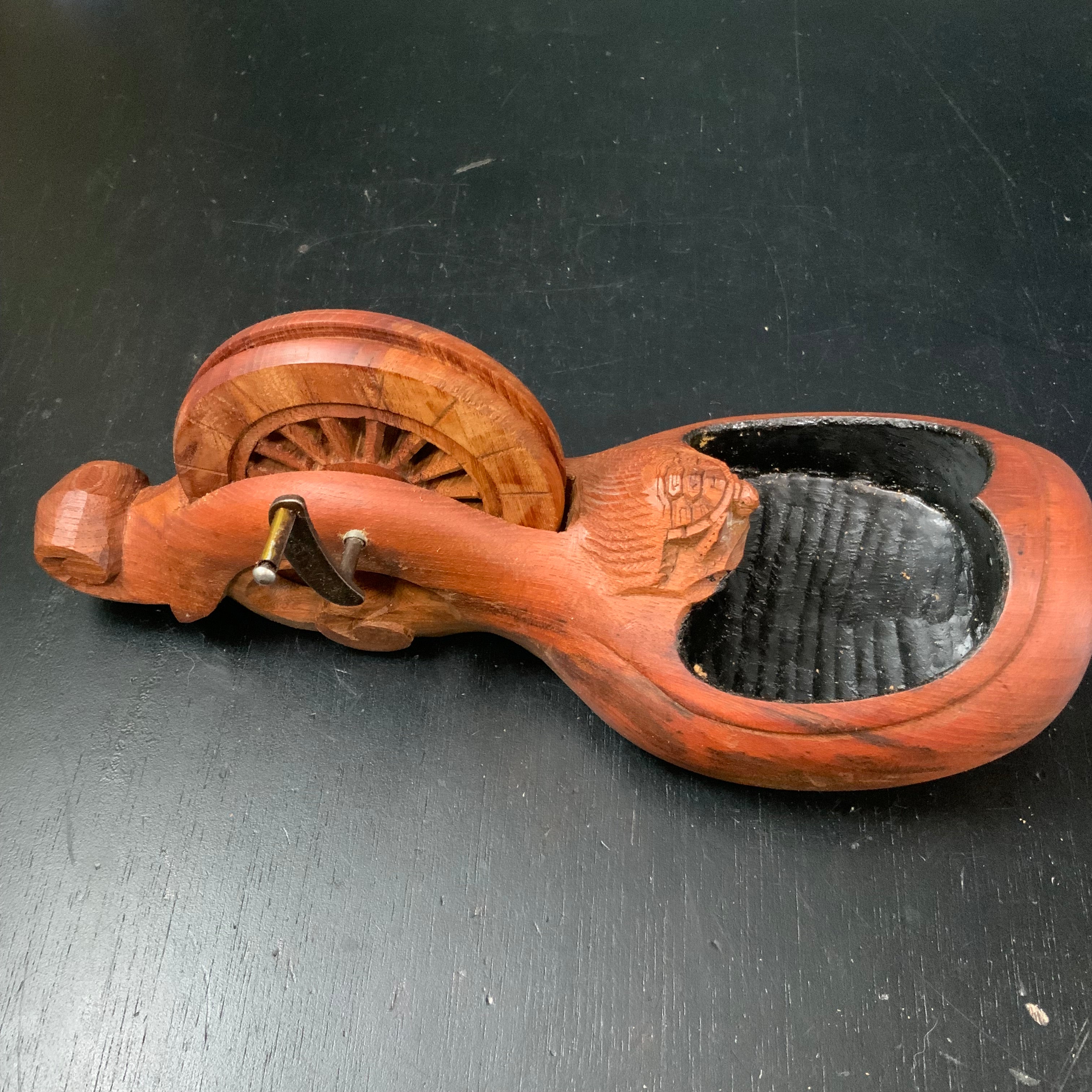 #ST51 Japanese Carpenter Ink Pot Traditional Measuring Tools Sumitsubo by Masasumi 正清作 亀 墨壺 欅 280mm