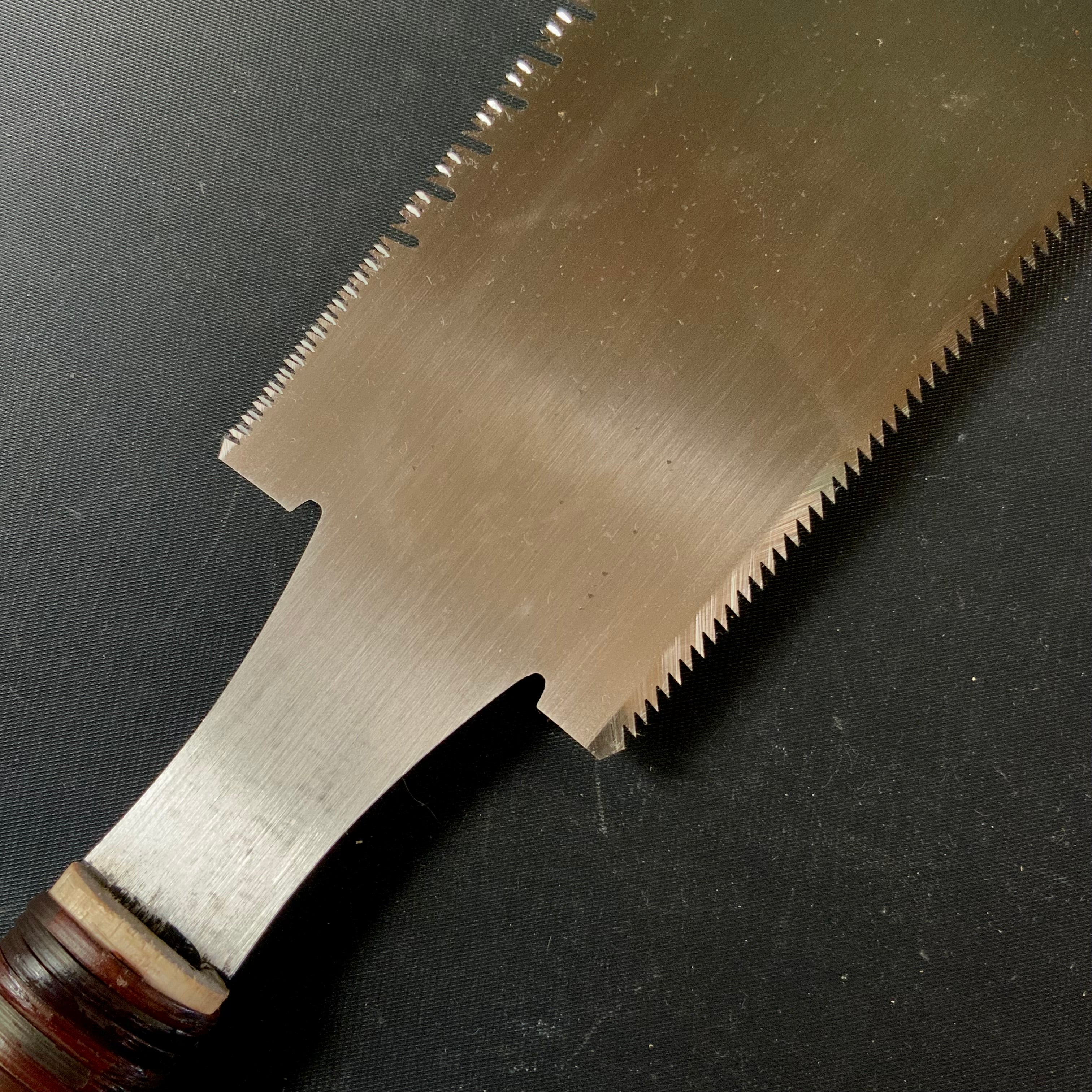 #100 Nagakatsu Double Edge Saw with Eddy Type Handles set by Kurashige 長勝鋸 渦巻き柄 両刃鋸 225mm