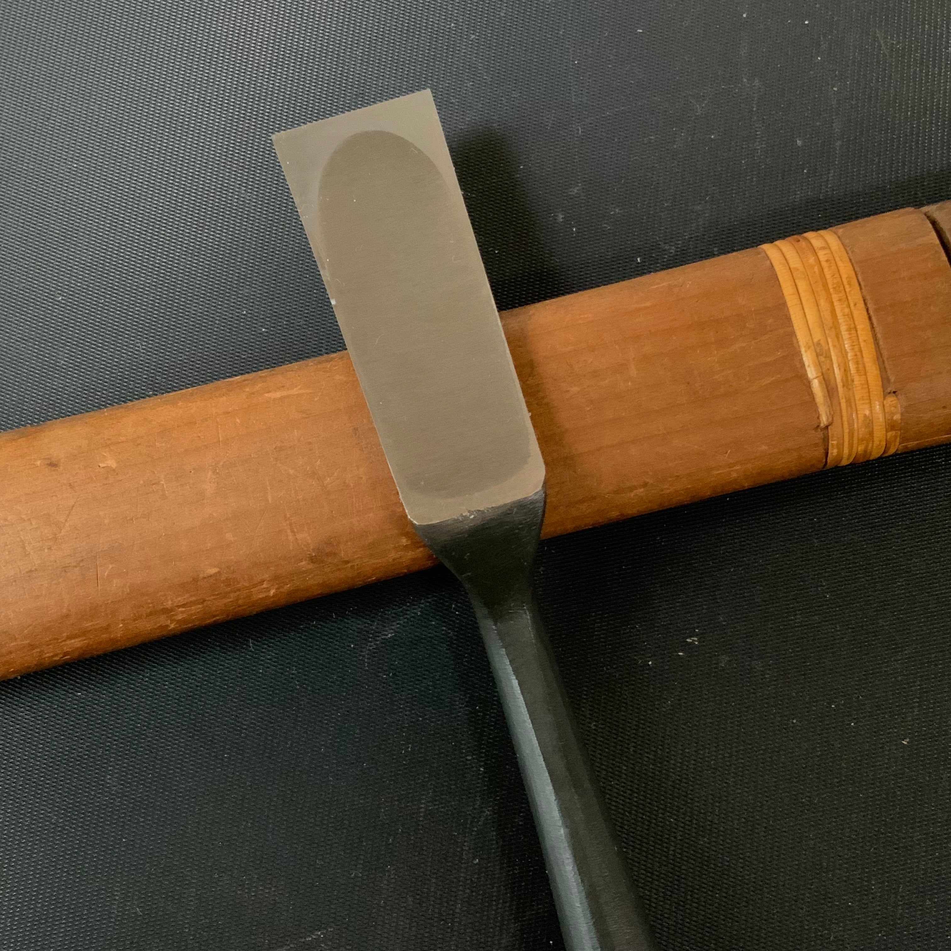 Tasai Timber Bachi(Kotenomi) chisels with blue steel 田斎作 コテ鑿バチ 白樫柄 24mm