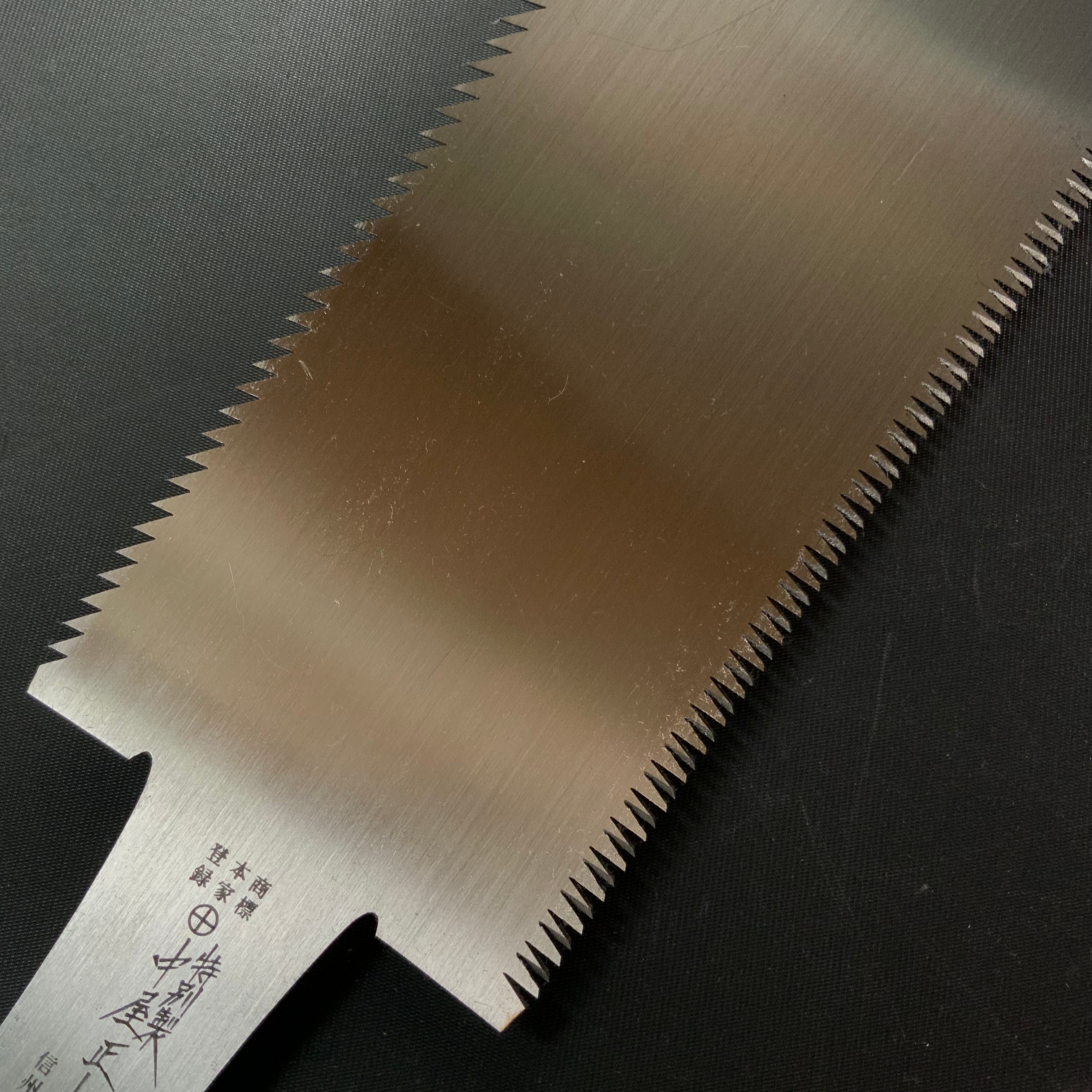 #R47 Ready to use! Old stock Double Edge Saw with Eddy Type Handles set by Kurashige 直ぐ使い 倉重栄助 目立 渦巻き柄 両刃鋸 300mm