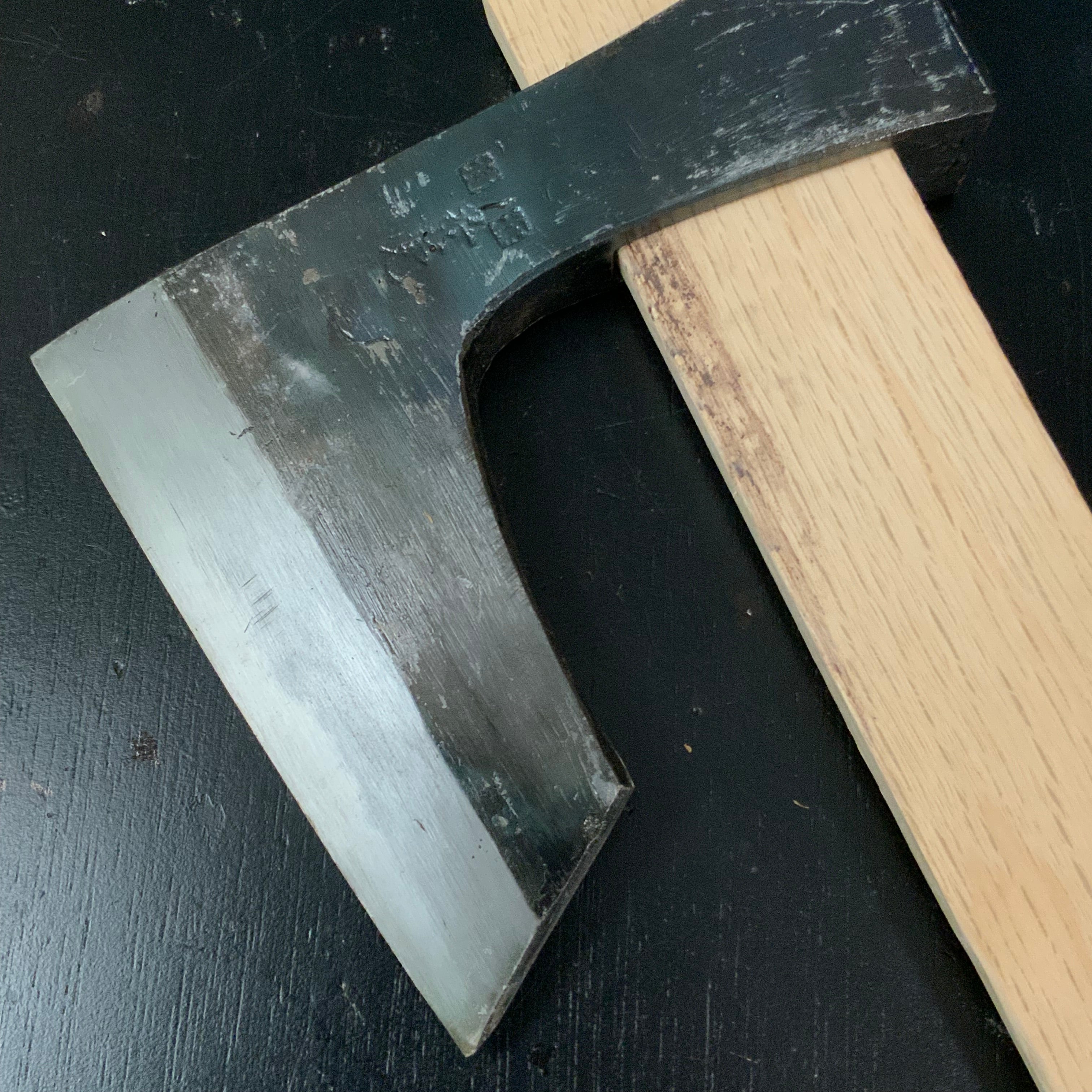 #Mk21 Old stock Japanese Carpenter's Axe 掘出し物 鉞 木割り斧 Masakari