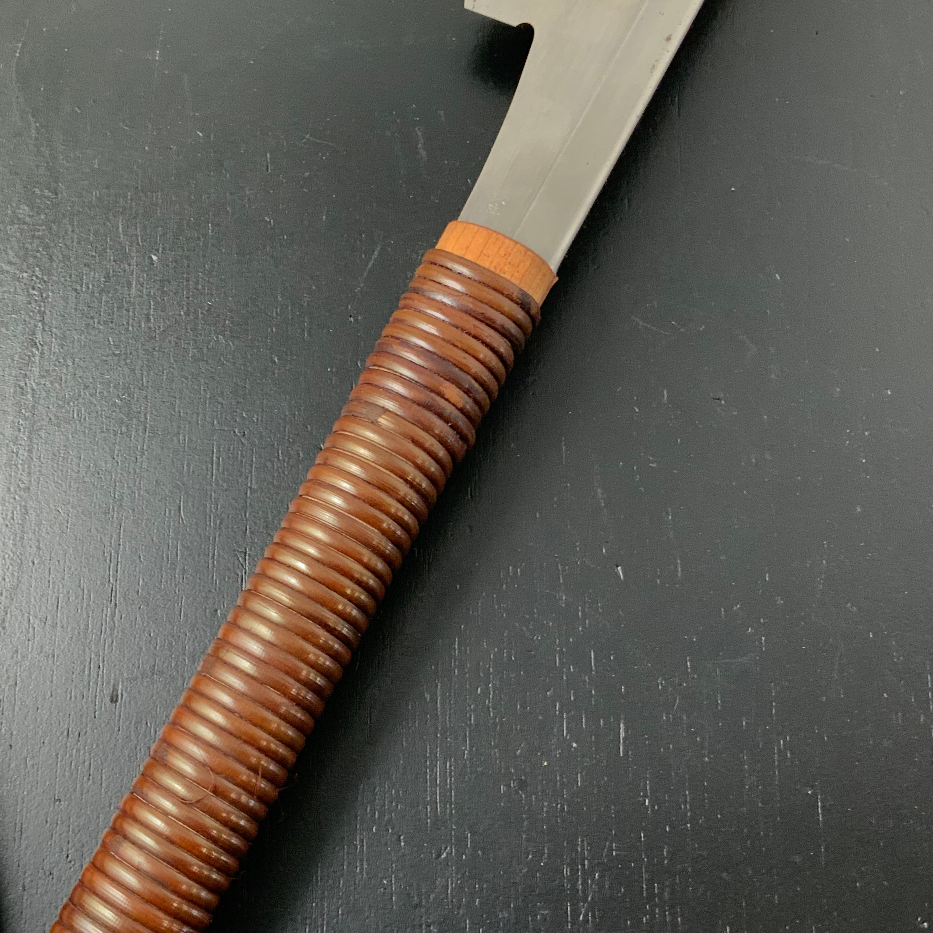 #192 Nagakatsu Dozuki Saw Cross cut with Eddy Type Handles set by Kurashige 渦巻き柄 胴突き鋸 240mm