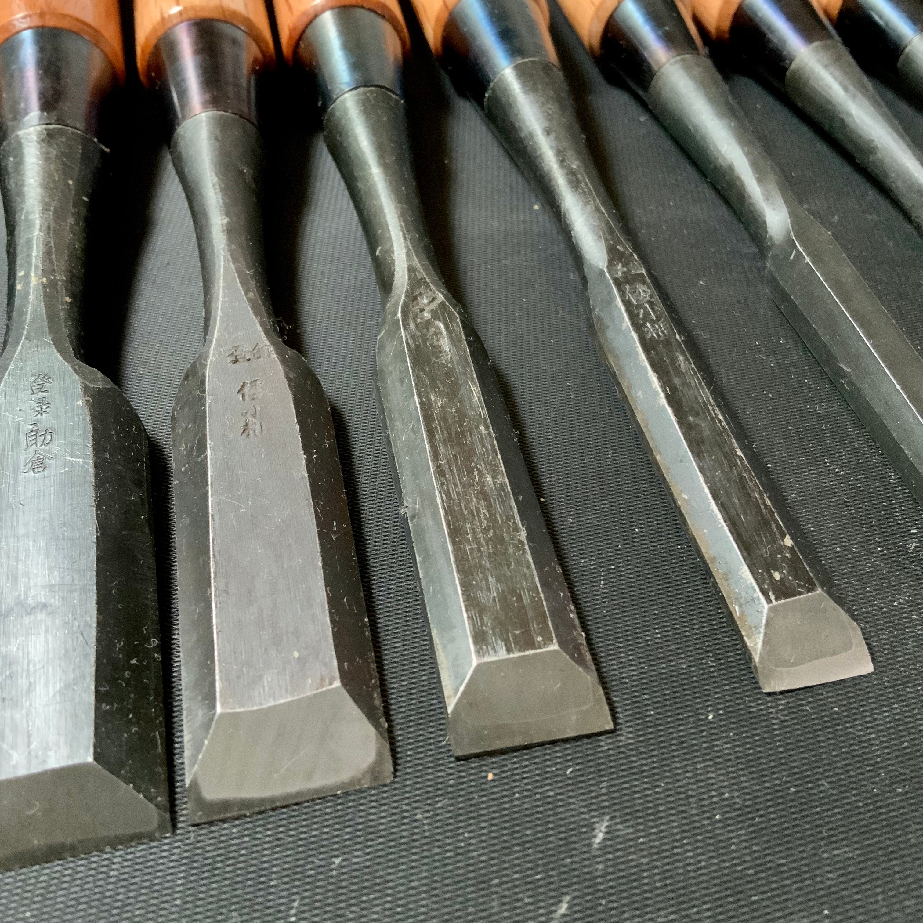 #M150 Mixed set for beginner Bench chisels set by unknown smith バラ鑿合わせ 初心者におすすめ 追入組鑿作者不明