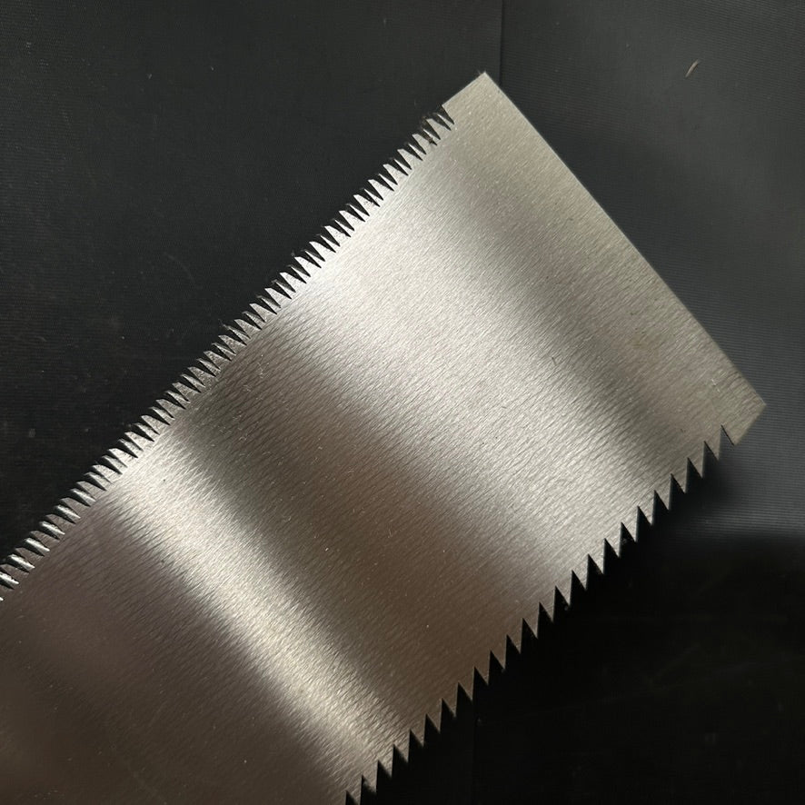 #R5 Ready to use! Old stock Double Edge (Ryoba) Saw with Eddy Type Handles set by Kurashige 直ぐ使い 倉重栄助氏目立 渦巻き柄 両刃鋸 300mm