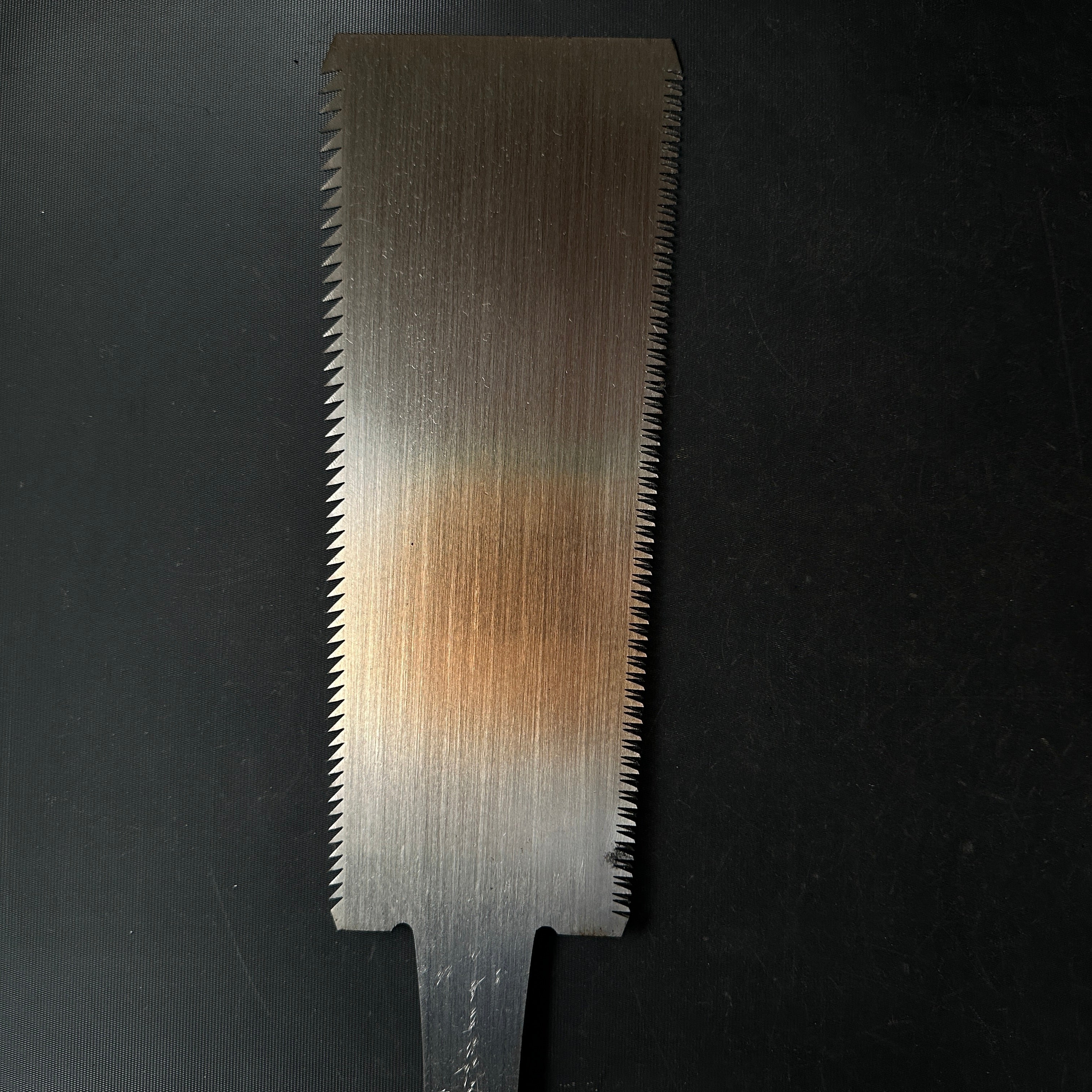 #R5 Ready to use! Old stock Double Edge (Ryoba) Saw with Eddy Type Handles set by Kurashige 直ぐ使い 倉重栄助氏目立 渦巻き柄 両刃鋸 300mm