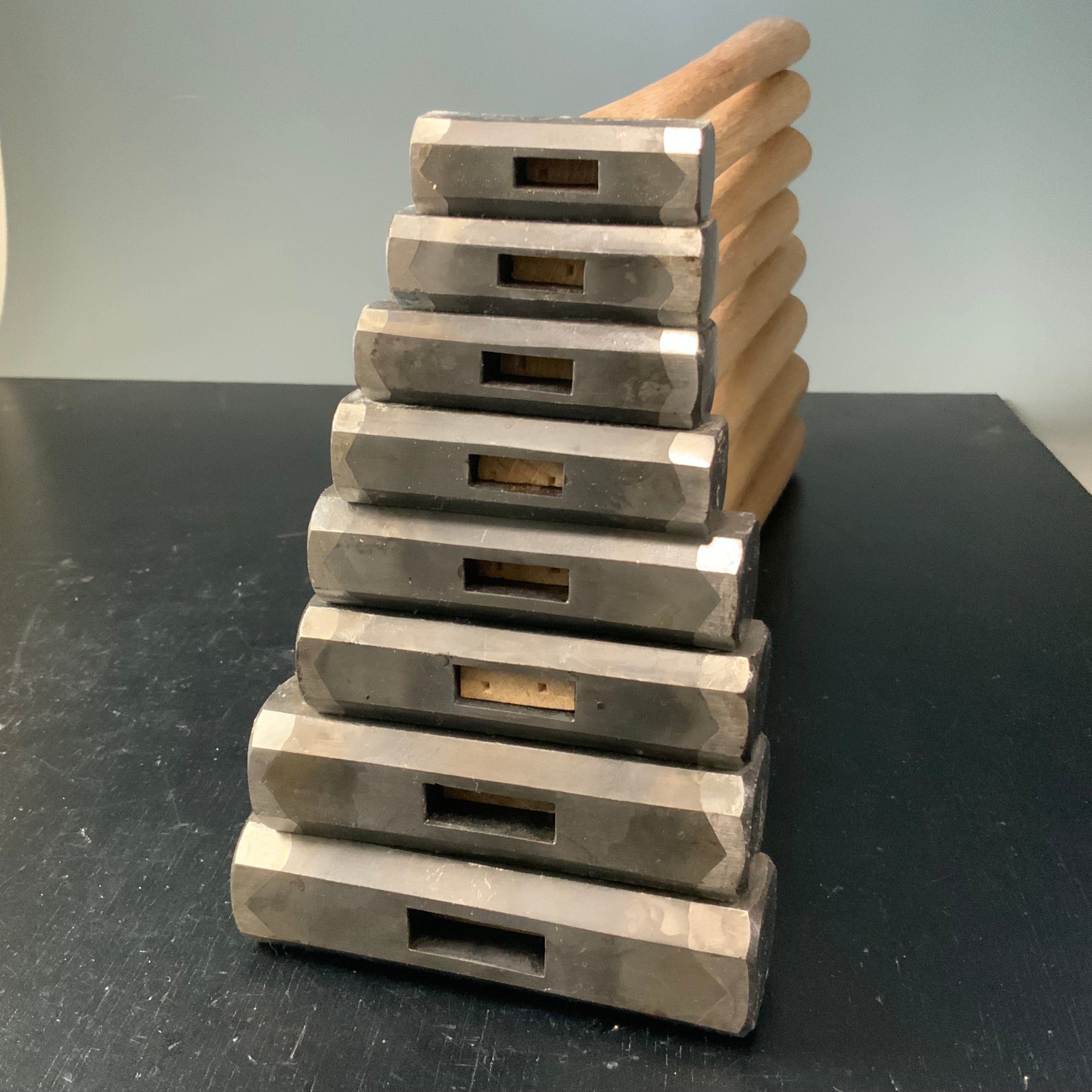 Old stock Hishikan Octagon Hammers File finish with handle 掘出し物 菱貫 八角玄翁 柄付 ヤスリ仕上