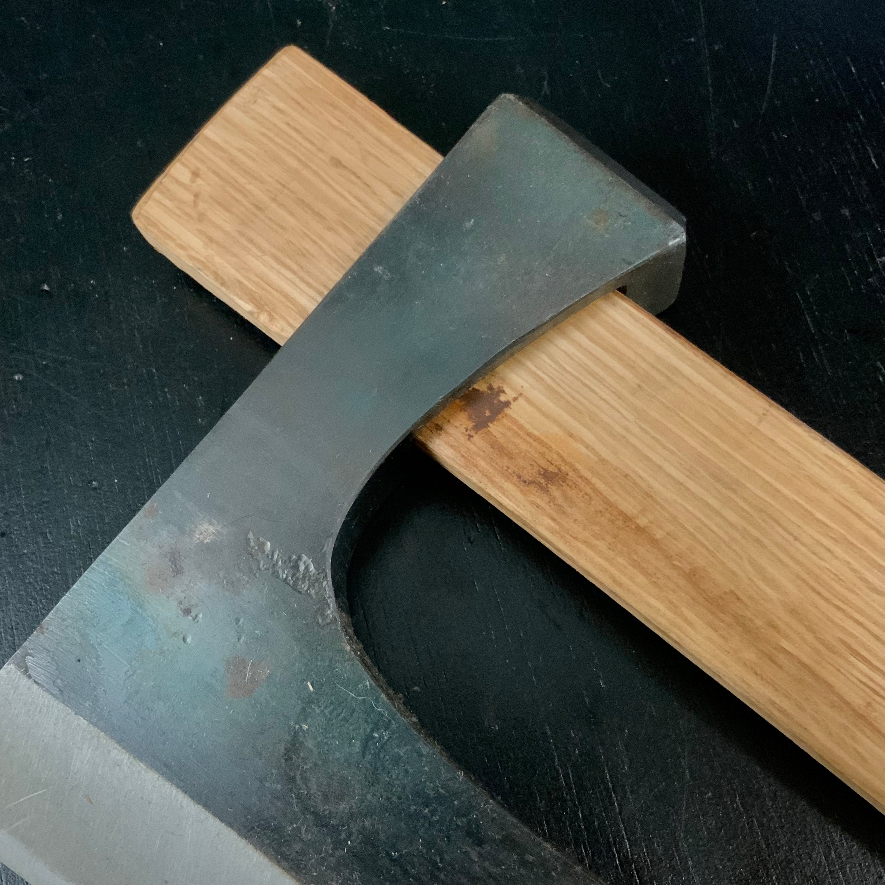 #Mk18 Old stock Japanese Carpenter's Axe 掘出し物 鉞 木割り斧 Masakari