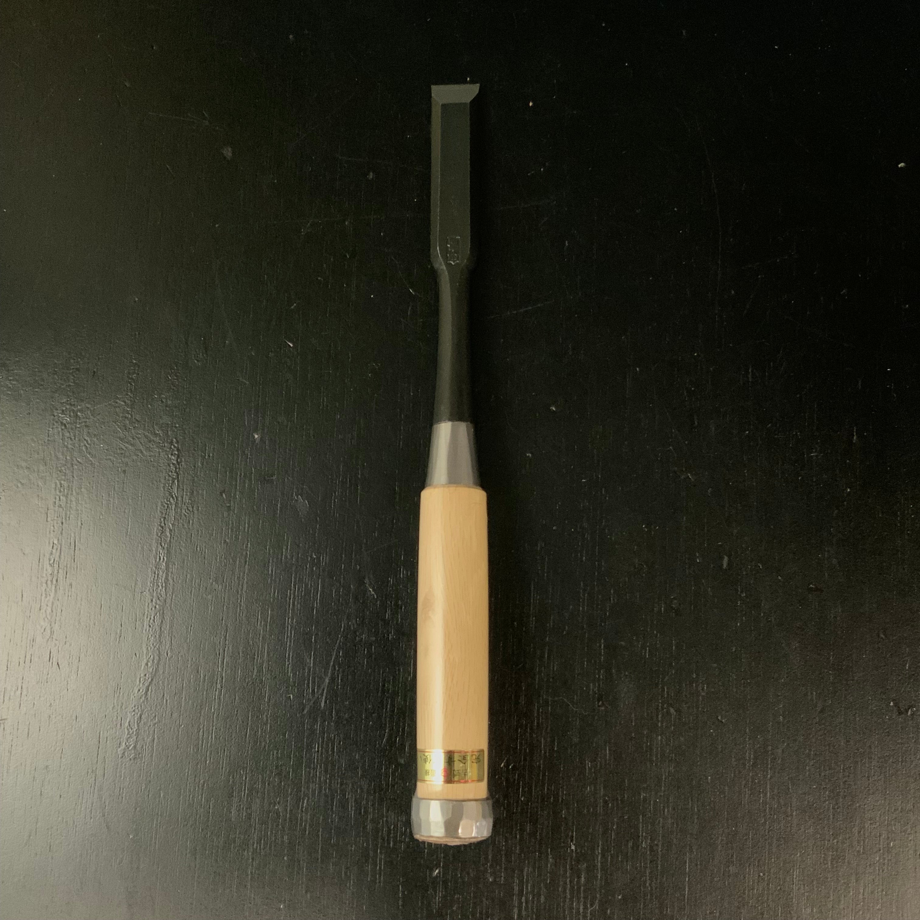 Tasai Special Medium Timber chisels with Japanese white oak 田斎作 中叩き鑿 芯付白樫柄 18mm Chutatakinomi