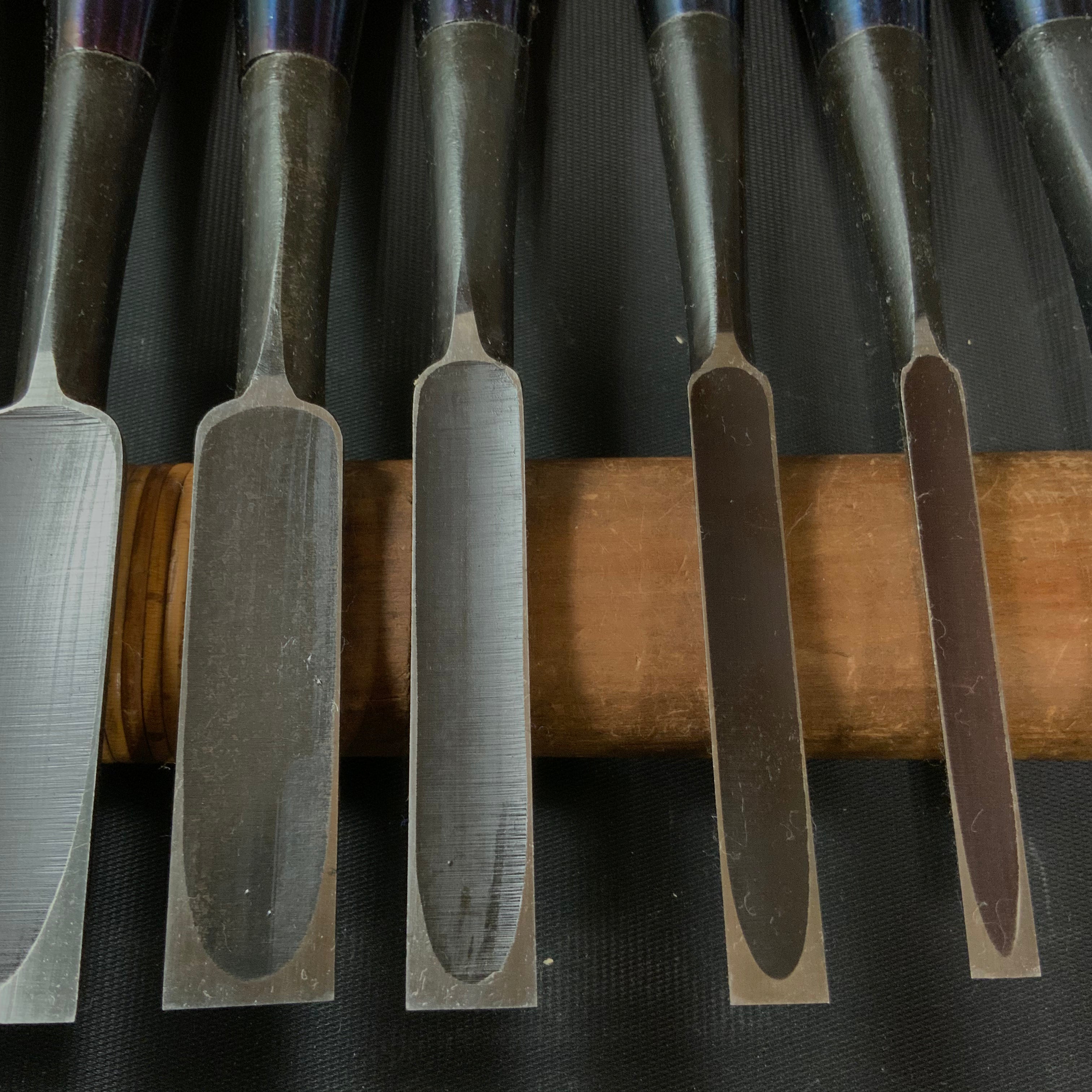 Old stock Koshitaka Bench chisels set 掘出し物 越孝 追入10本組鑿 Oirenomi