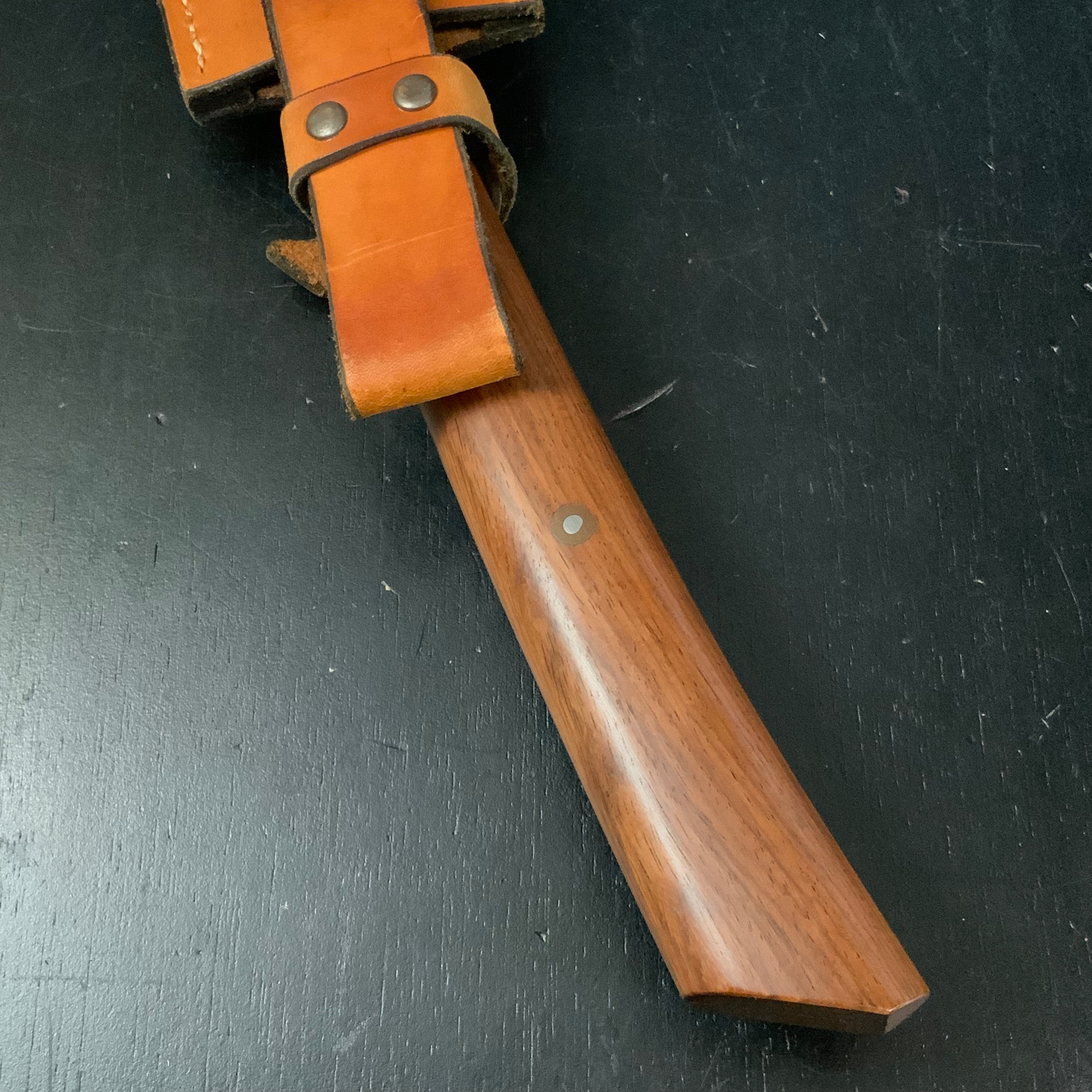 Suishinshi Ken Nata hatchet by Fujiwara Yoshiaki 武蔵國水心子 藤原良明作 両刃 剣型 鉈 青紙鋼 鞘付 275mm