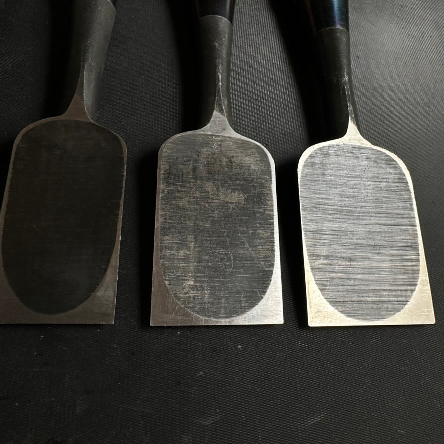 #M141 Mixed set for beginner Bench chisels set by unknown smith バラ鑿合わせ 初心者におすすめ 追入組鑿作者不明