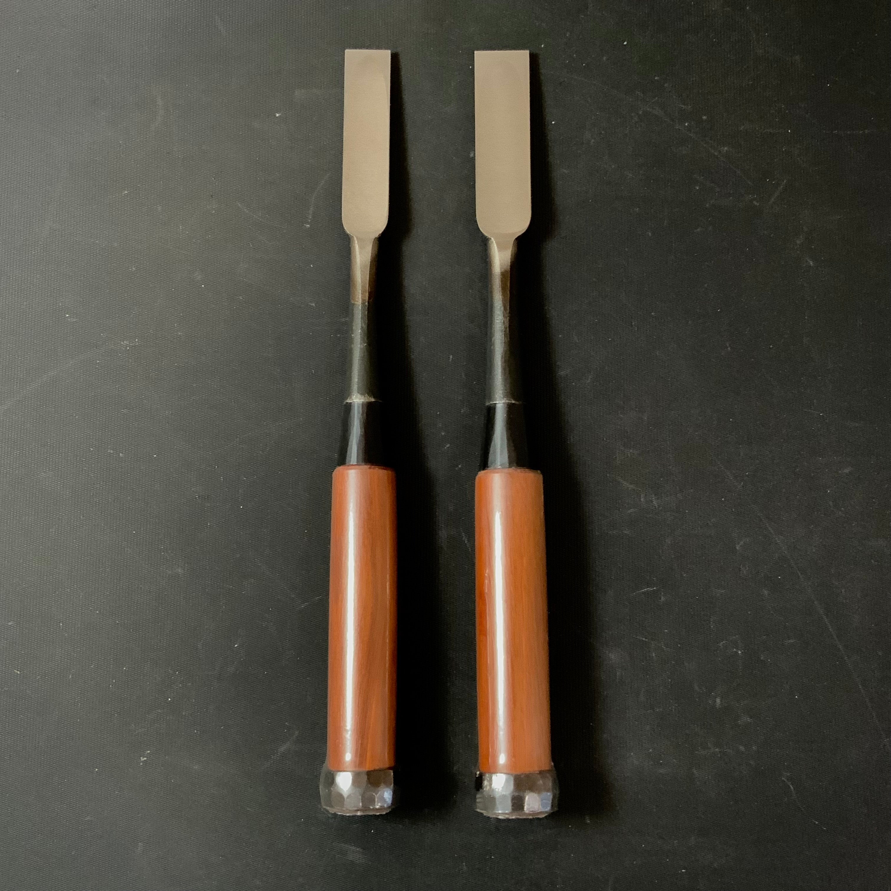 Tasai Bench chisels (Tokusun Oirenomi) with blue steel 田斎作 黒仕上 特寸追入鑿