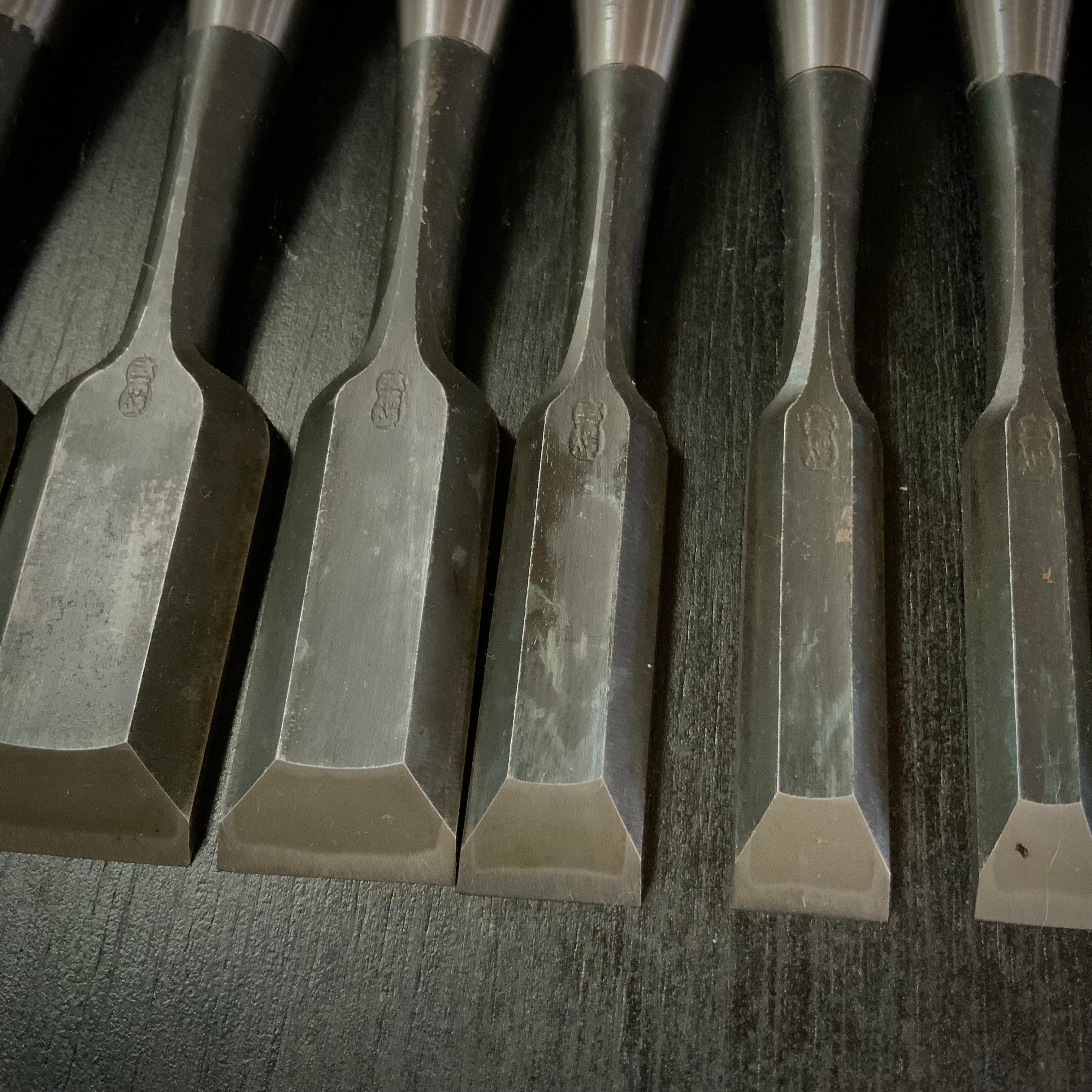 Old stock Ichihiro Bench chisels set 掘出し物 市弘 山崎勇作 追入組鑿 Oirenomi