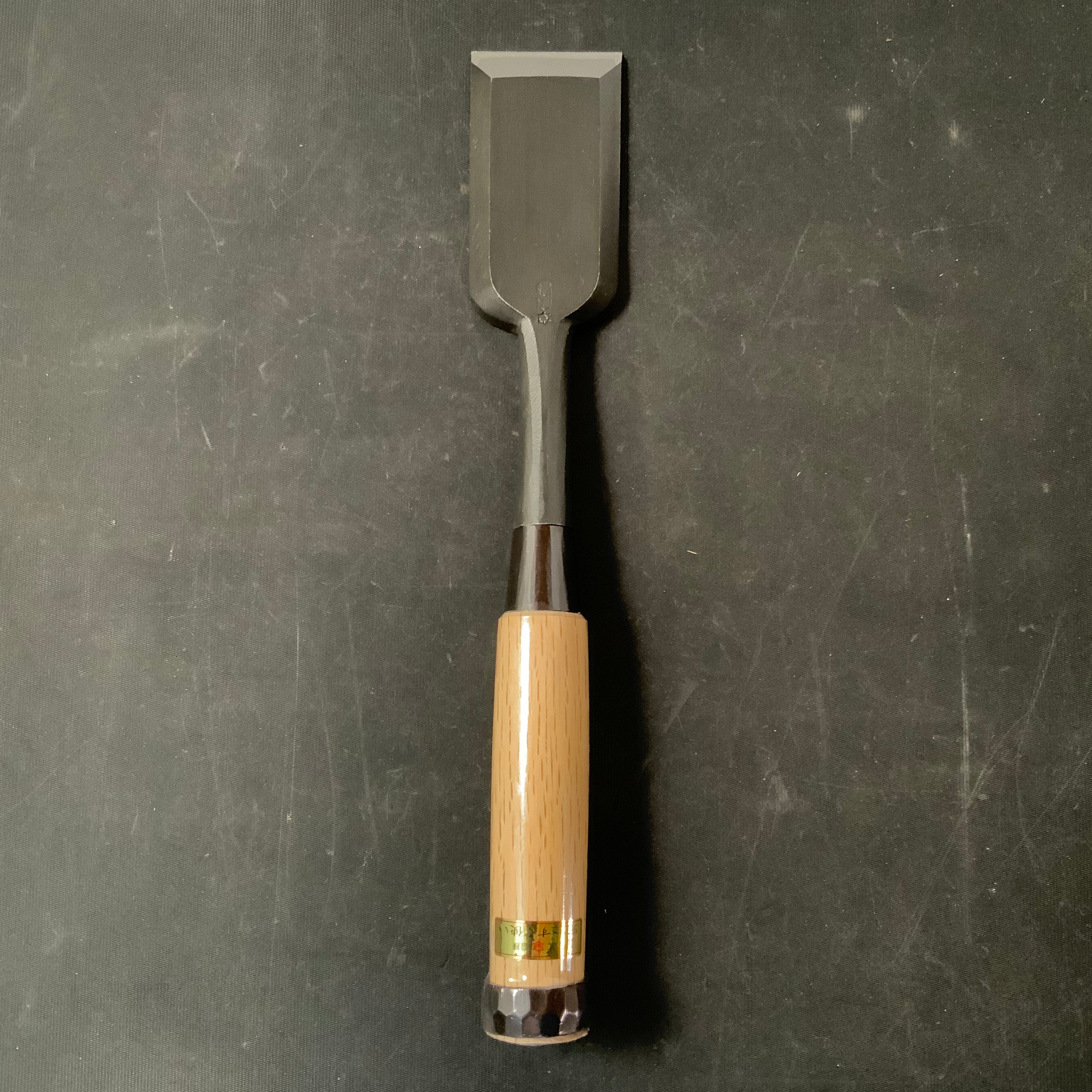 Tasai Timber chisels (Tatakinomi) with blue steel 田斎 黒仕上げ 叩鑿 48mm