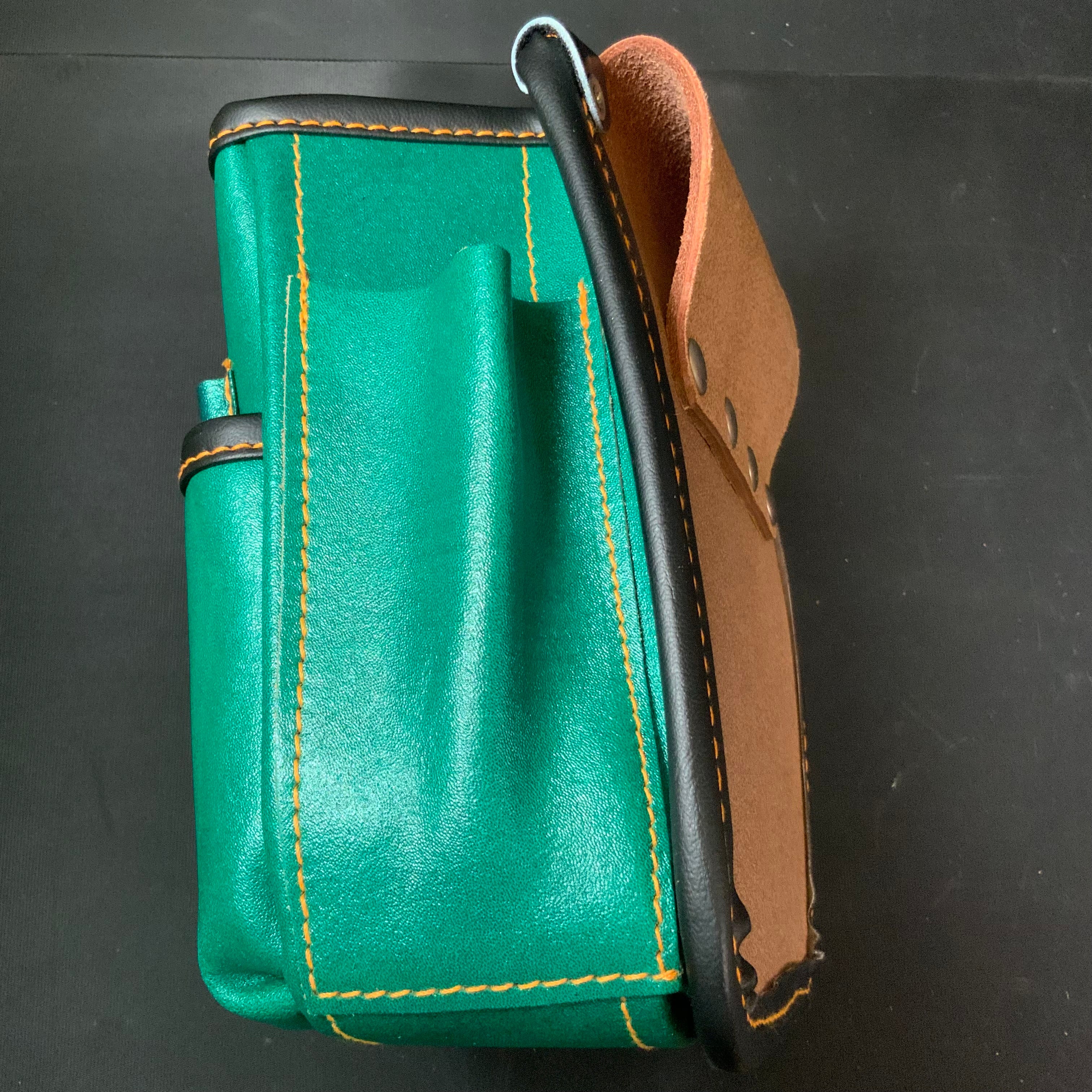 Kouetsu Working Waist Bag Japanese Carpenter Leather Bag 侊悦 大工用腰袋 メタリック革製