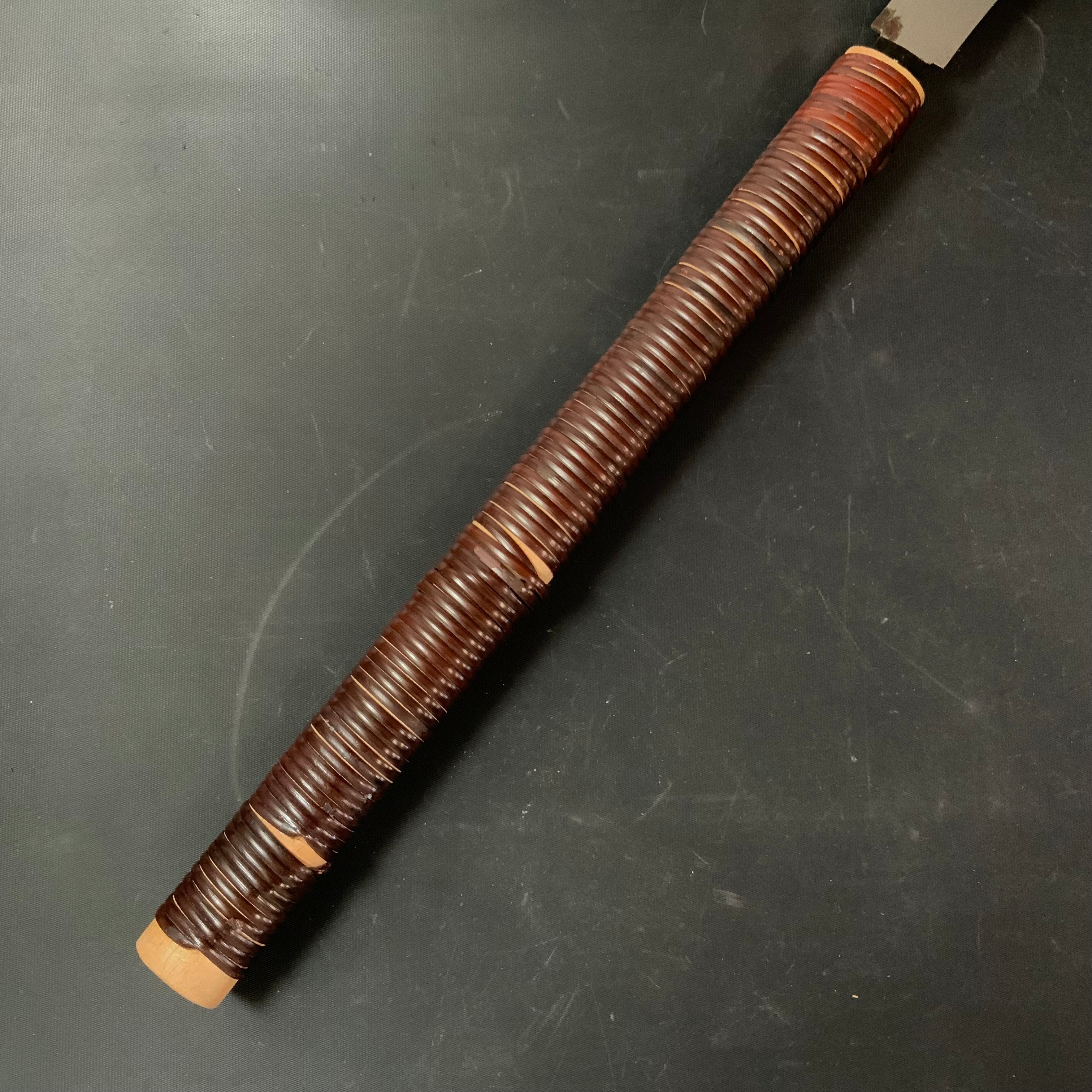 #R49 Ready to use! Old stock Double Edge Saw with Eddy Type Handles set by Kurashige 直ぐ使い 倉重栄助 目立 渦巻き柄 両刃鋸 270mm