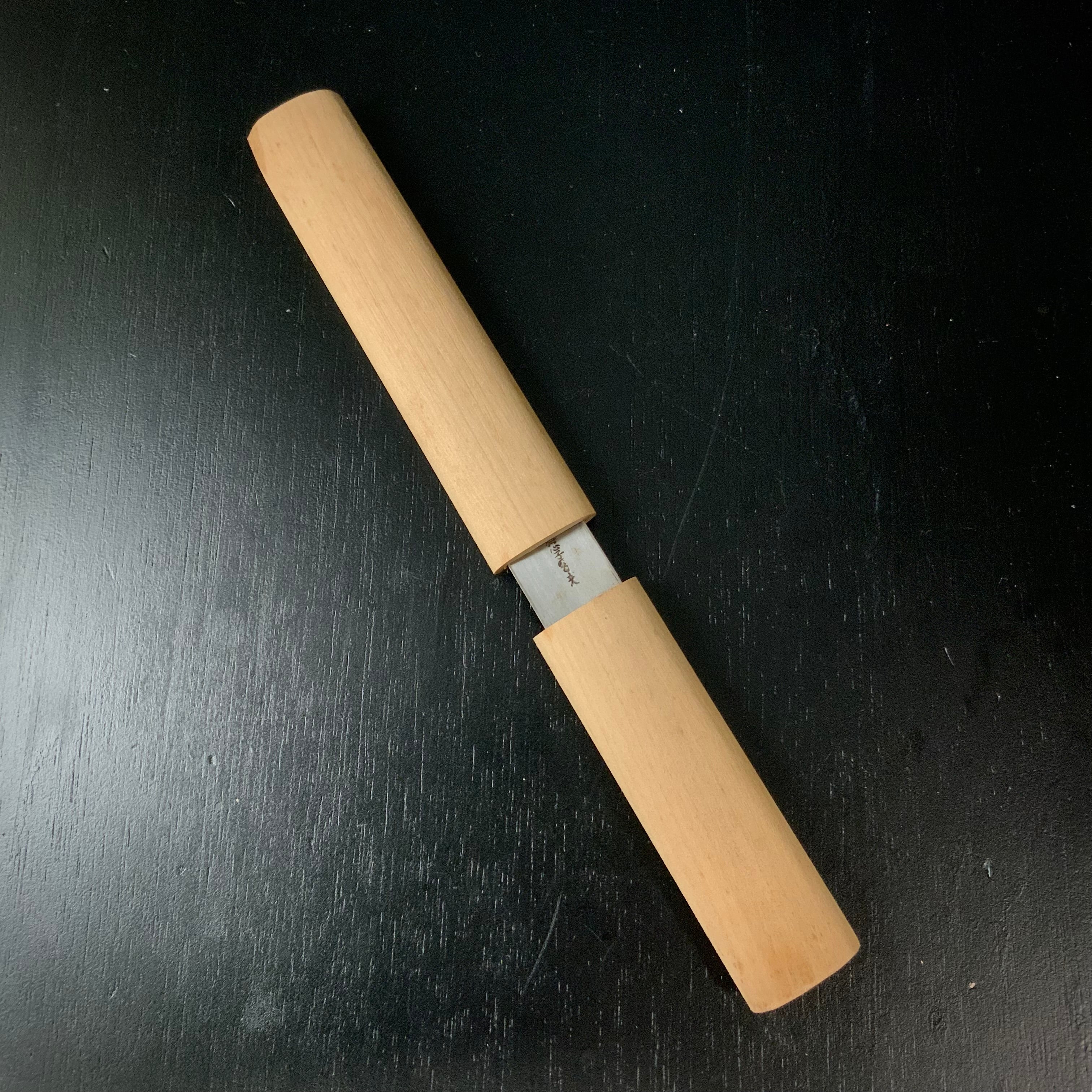 Baishinshi Kunimitsu Kuri Kokatana kiridashi type 梅心子圀光 繰り小刀 切出型 鞘付 24mm