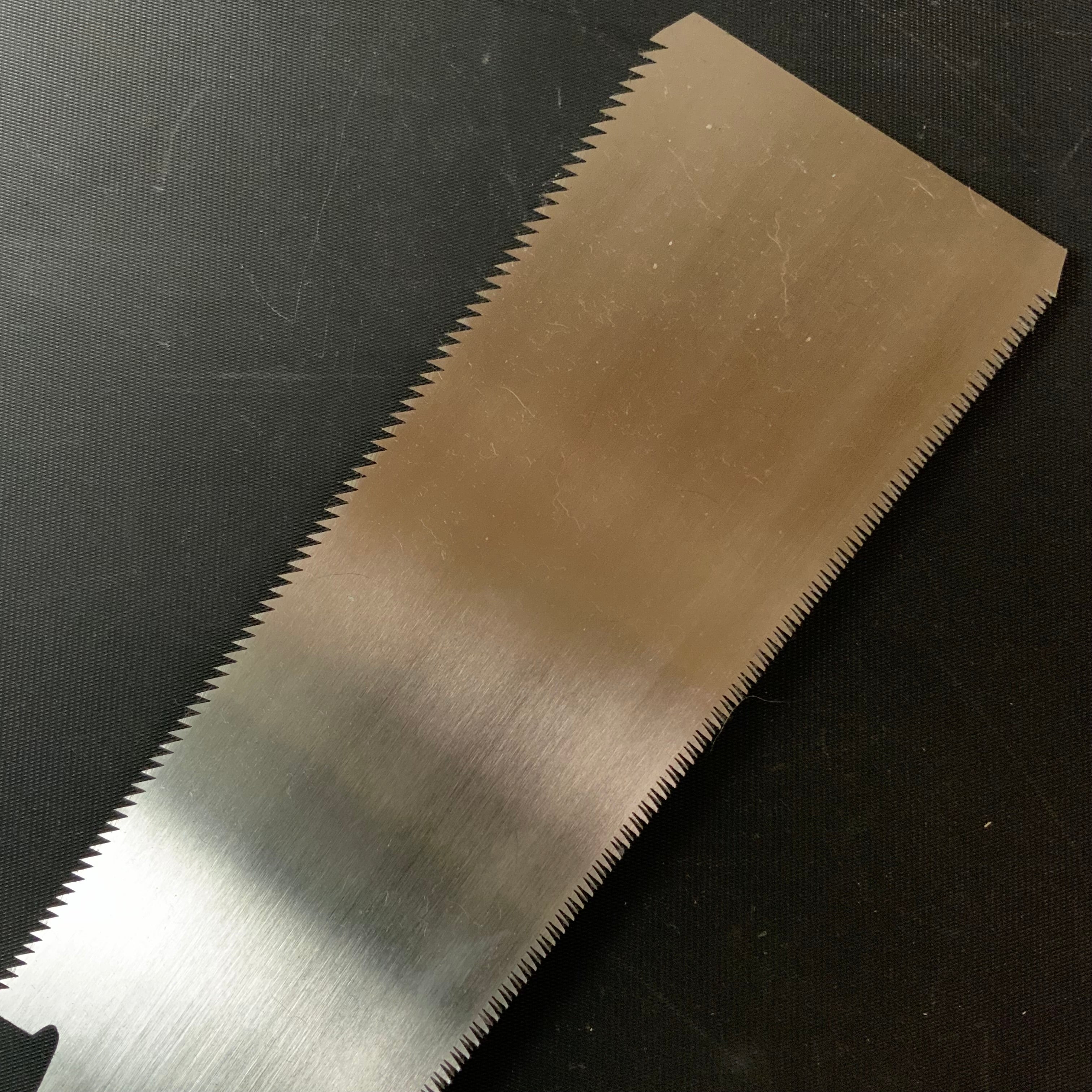 #R46 Ready to use! Old stock Double Edge Saw with Eddy Type Handles set by Kurashige 直ぐ使い 倉重栄助 目立 渦巻き柄 両刃鋸 185mm