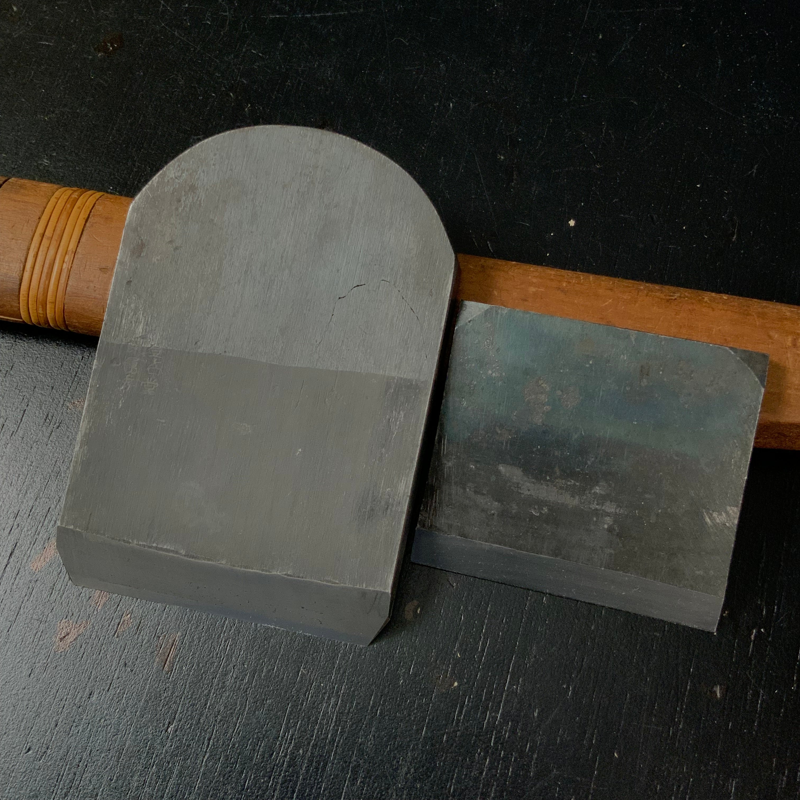 Old stock #3 Teruhide eleventh generation Ishido Teruhide Smoothing Plane / 掘出し物 輝秀 十一代目 石堂秀雄作 仕上げ鉋 小吉屋台入 70mm