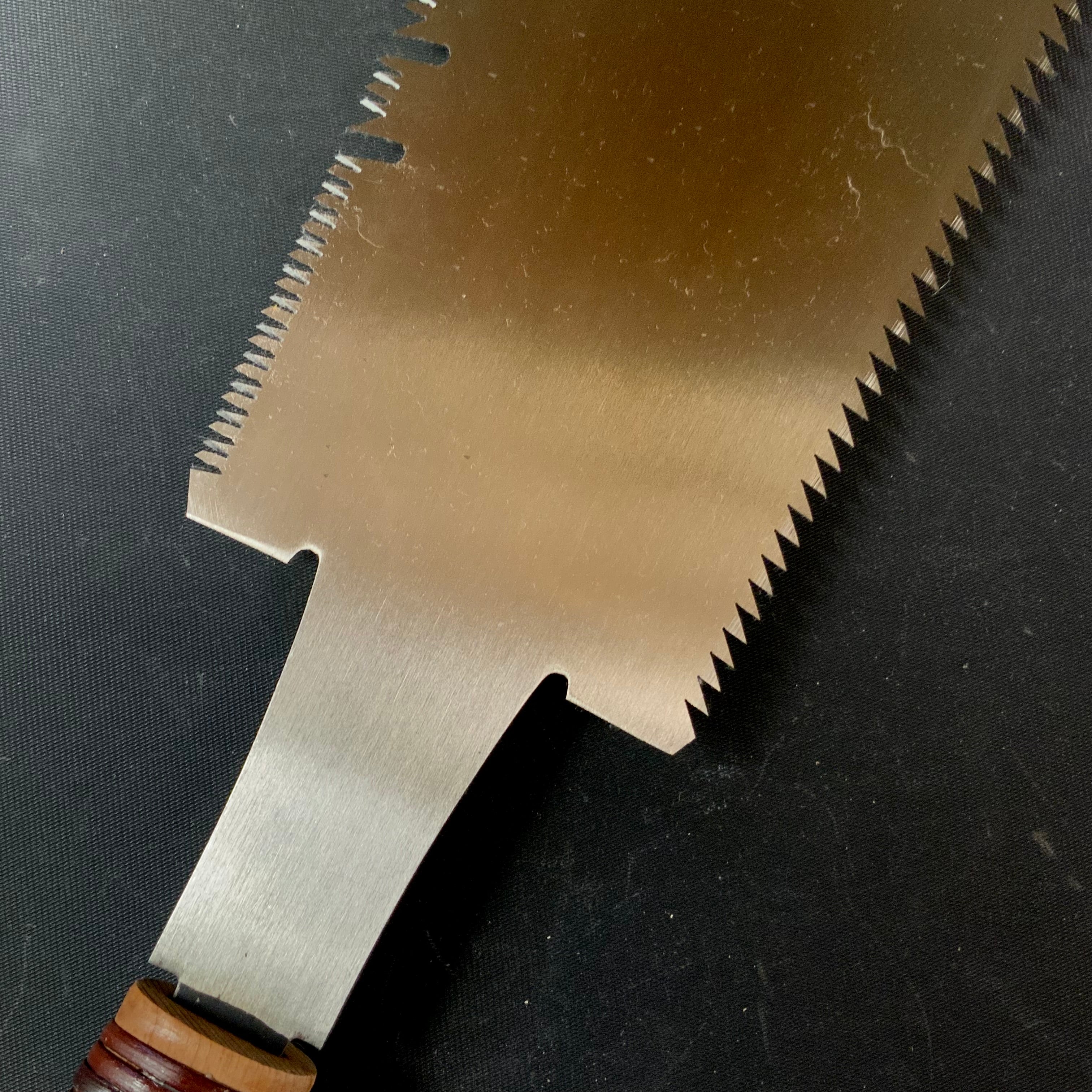 #106 Nagakatsu Double Edge Saw with Eddy Type Handles set by Kurashige 長勝鋸 渦巻き柄 両刃鋸 270mm