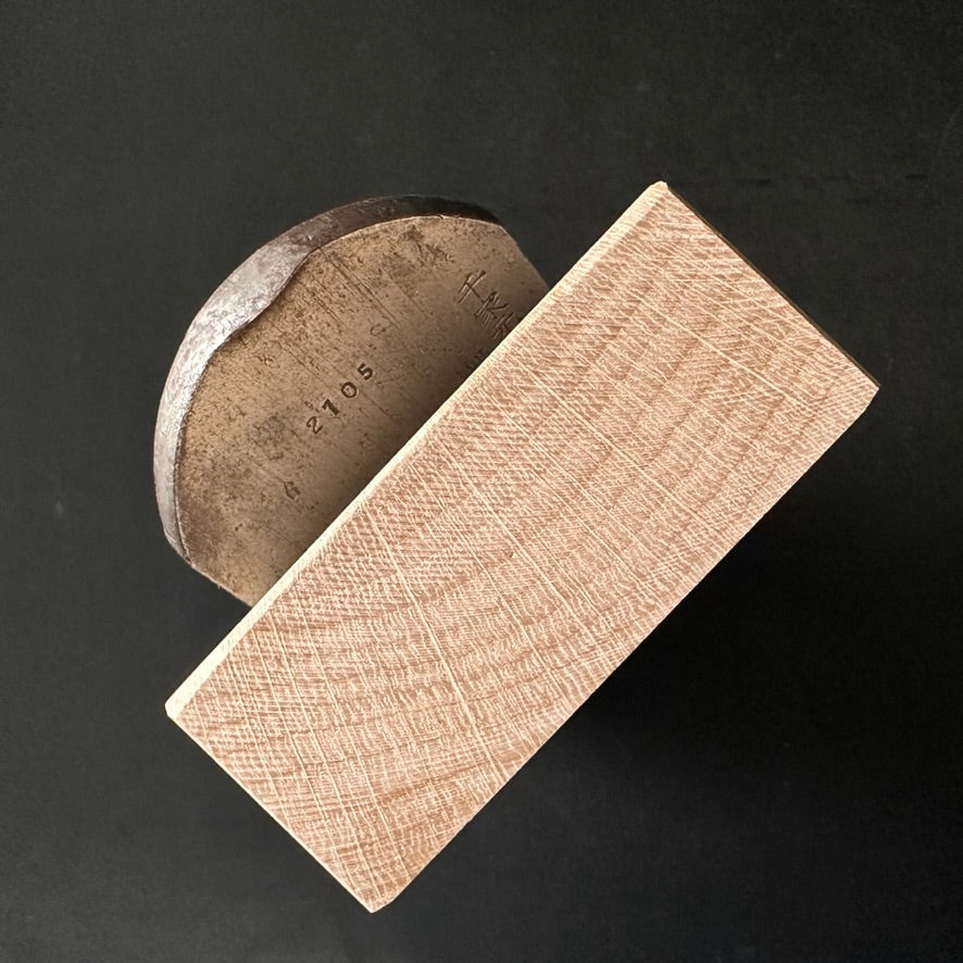 Used Muga Smoothing Plane (Kanna) by Chiyotsuru Nobekuni 中古 千代鶴延国作 千三代 無我 仕上げ鉋 70mm