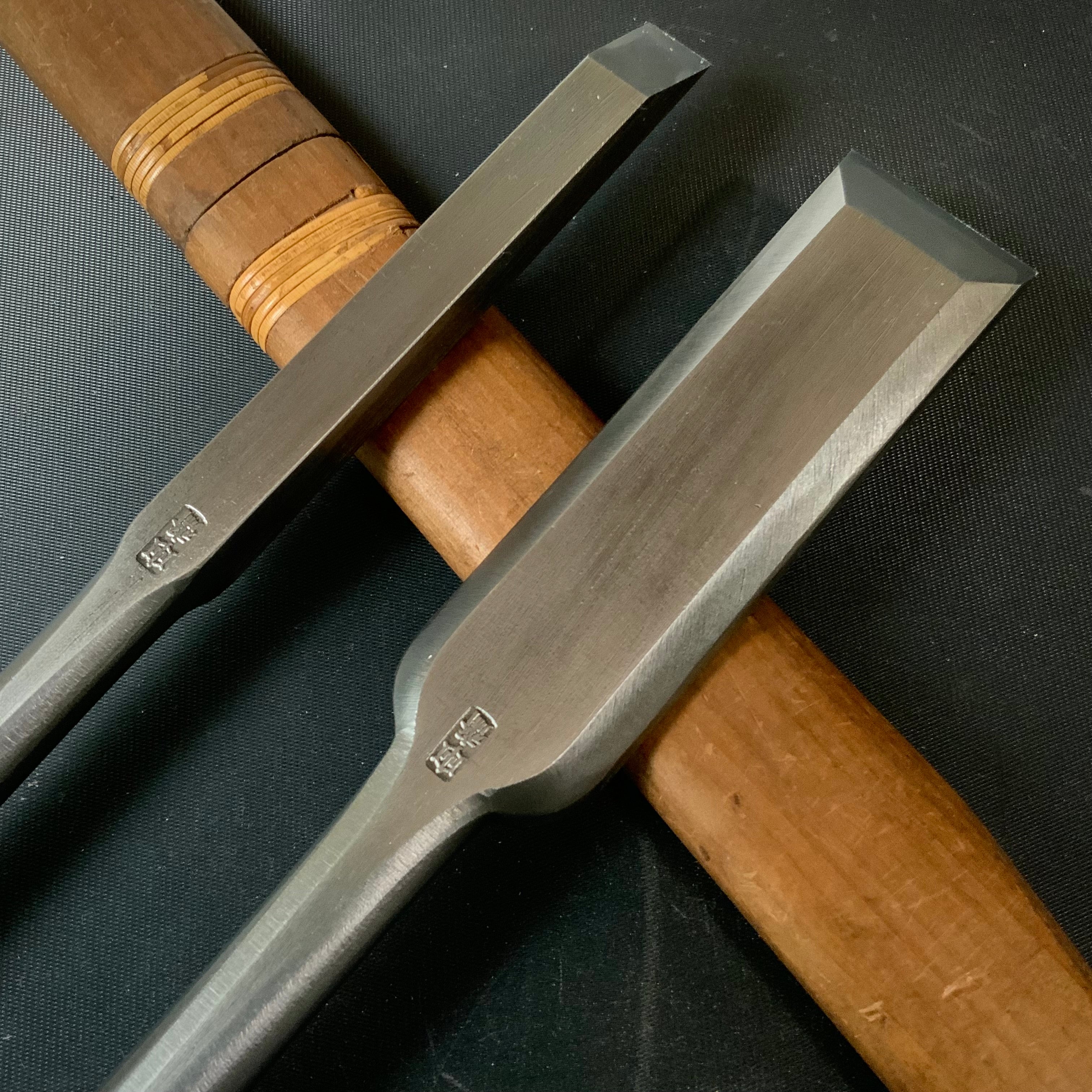 Tasai Fusetsu Slick Chisels (Anayanomi) 田斎風雪 磨仕上 香の突穴屋鑿 白樫柄 13.5mm 35mm