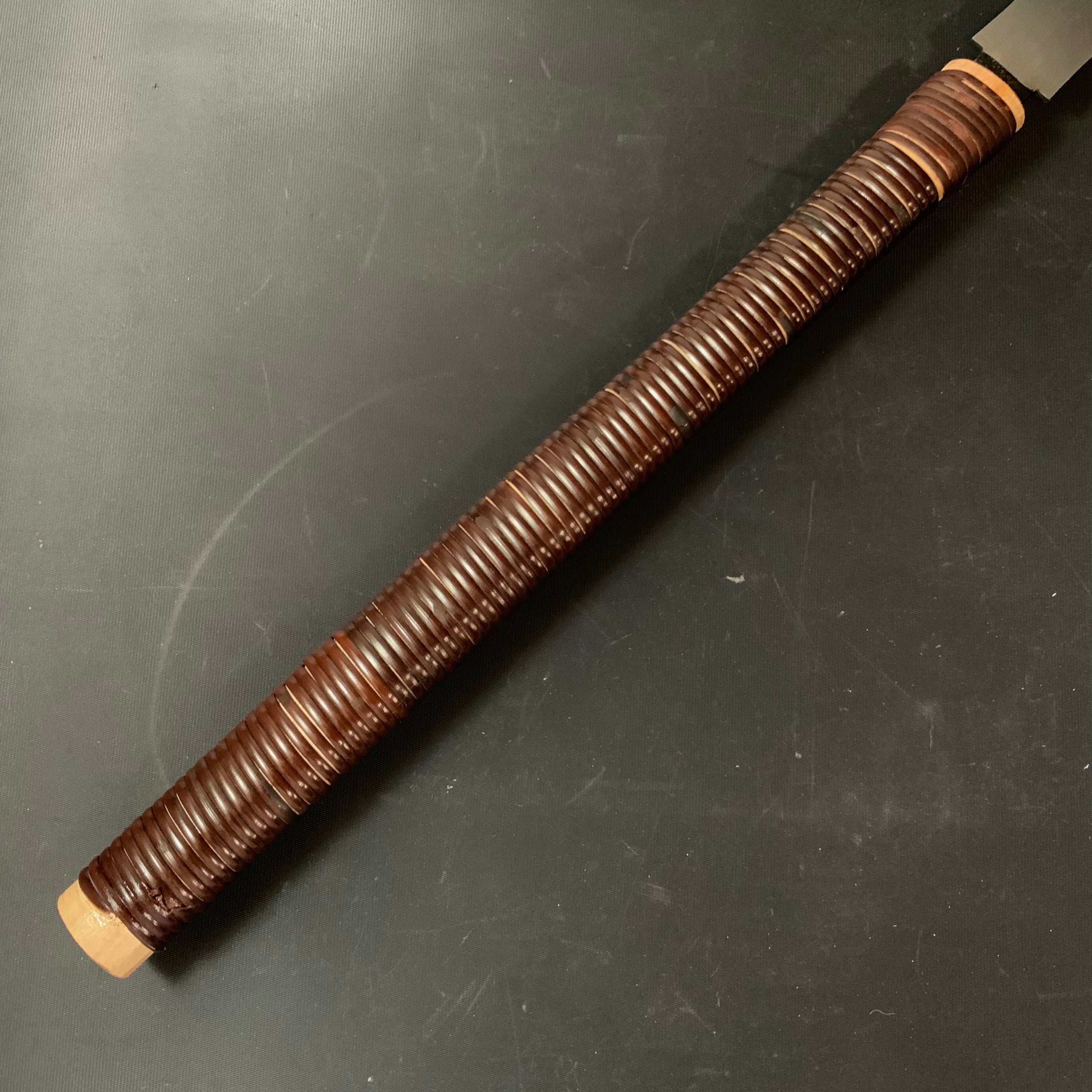 #R47 Ready to use! Old stock Double Edge Saw with Eddy Type Handles set by Kurashige 直ぐ使い 倉重栄助 目立 渦巻き柄 両刃鋸 300mm