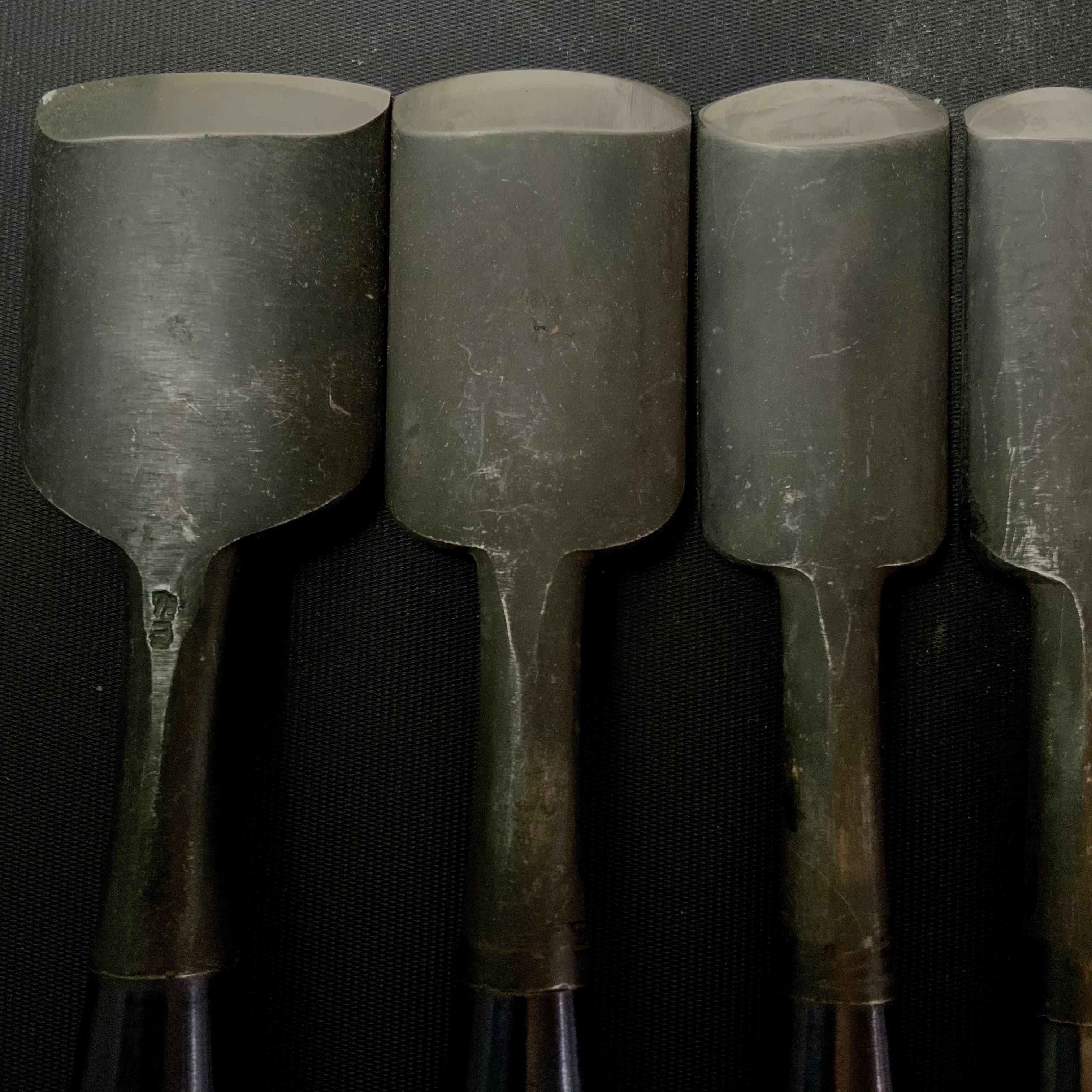 Old stock #1 Uchimaru-Nomi Gouge Chisels set 掘出し物 内丸鑿 10本組鑿