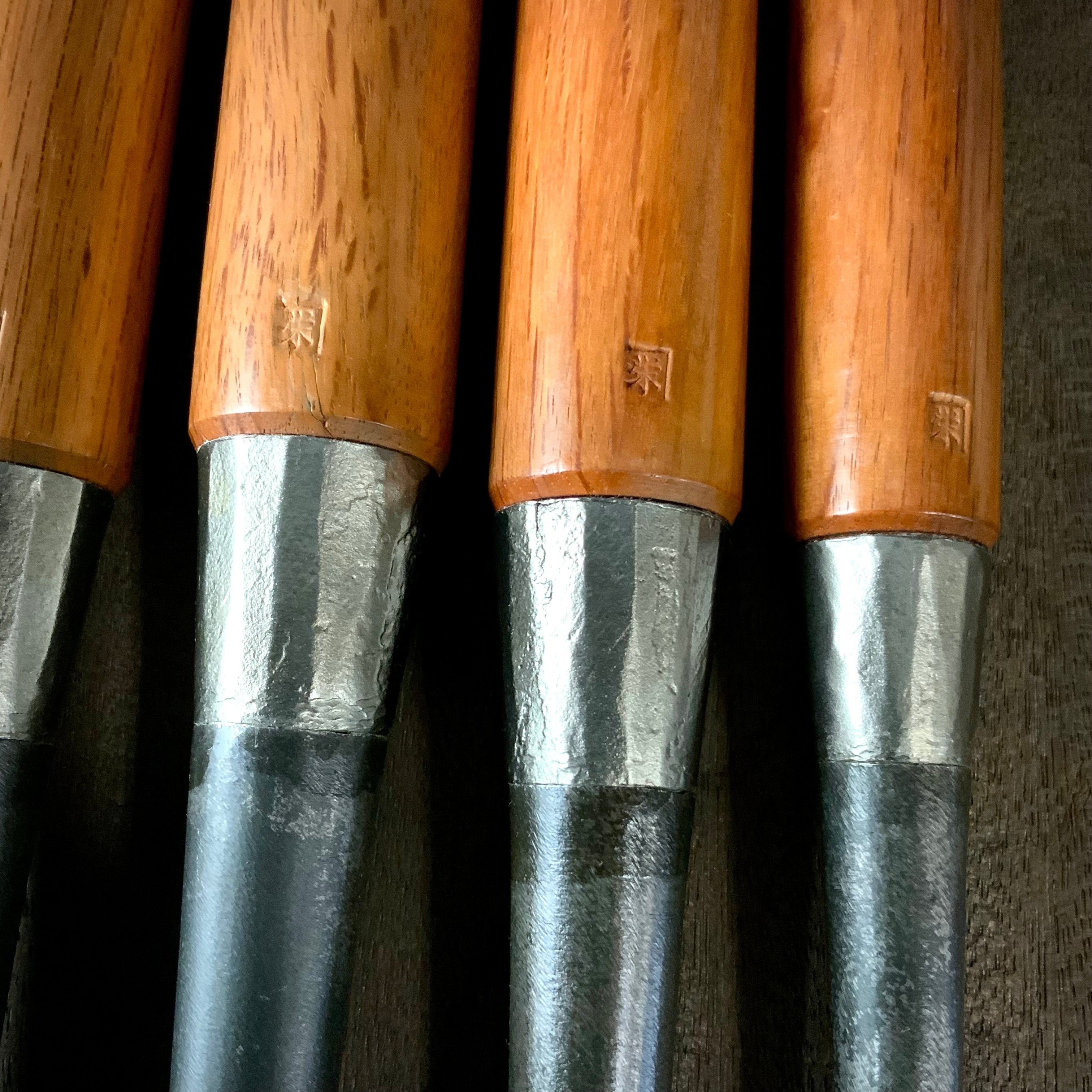 Kunikei Old stock #3 Slick Chisels by Ikeda Yoshiro (Ootsuki-nomi, Hontsuki-Nomi) 掘出し物 池田慶郎氏 三代目国慶作 本突き鑿