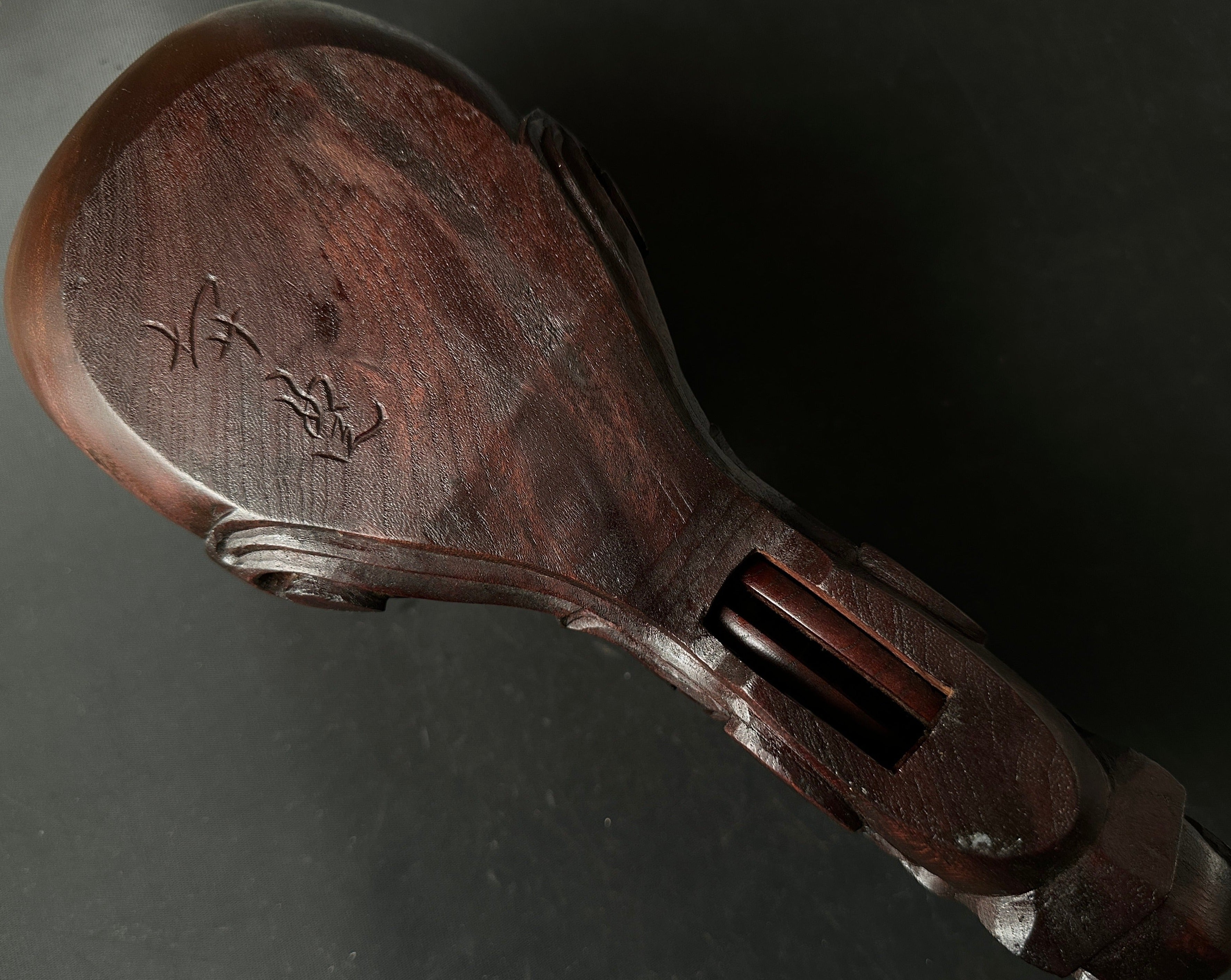 #ST45 Old Stock Japanese Carpenter Ink Pot Traditional Measuring Tools Sumitsubo by Tsubo Toyo 初代坪豊作 墨壺 鶴亀 300mm